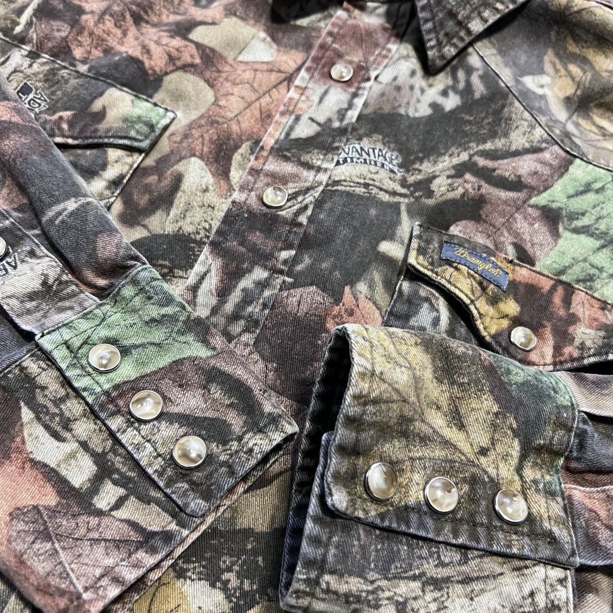 Vintage × Wrangler Vintage Wrangler Pearl Snap Camo Button Up Western Cowboy Size US XL / EU 56 / 4 - 4 Thumbnail