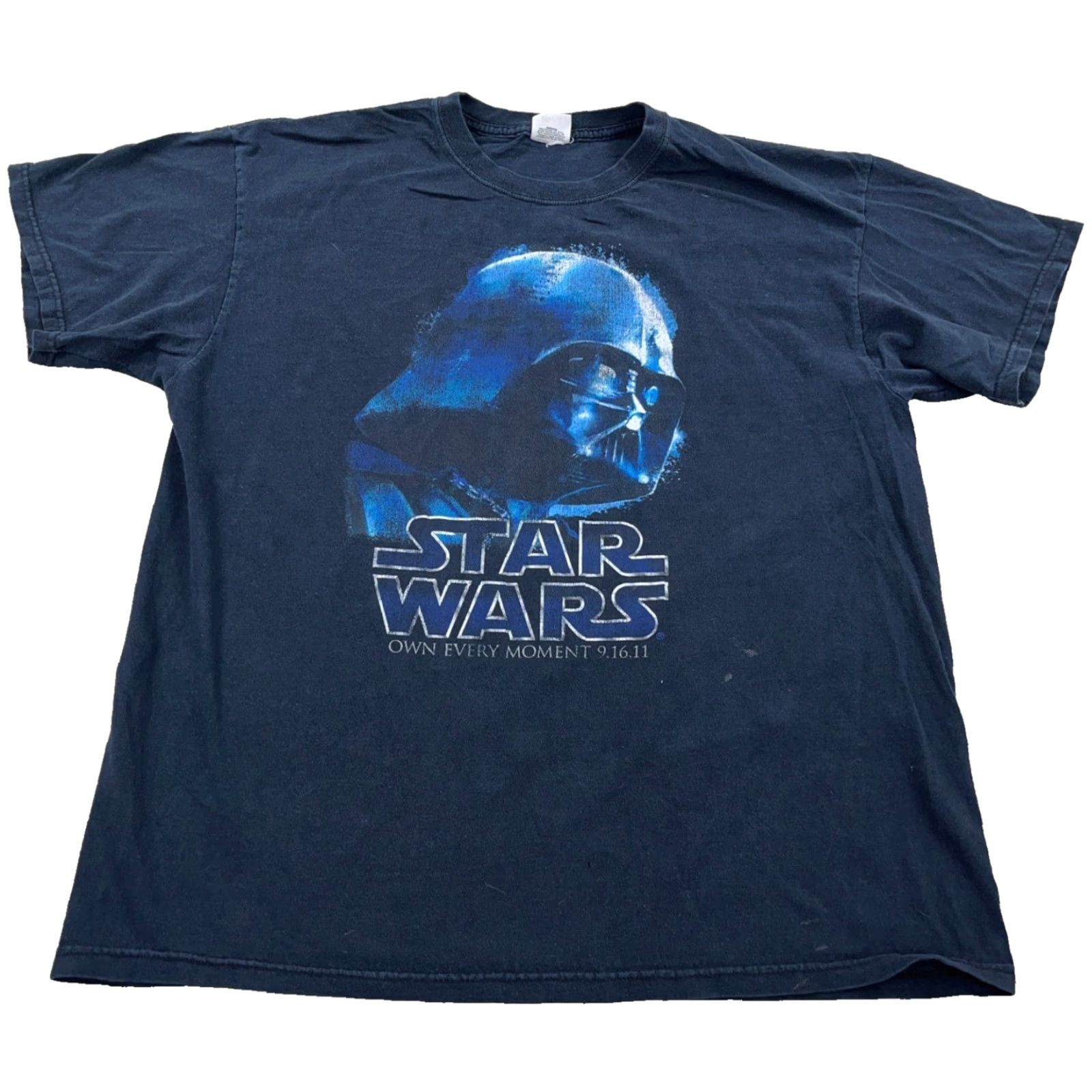Fruit Of The Loom VINTAGE Star Wars Shirt Men XL Black Darth Vader Y2K Movie Promo Faded Skate Size US XL / EU 56 / 4 - 2 Thumbnail