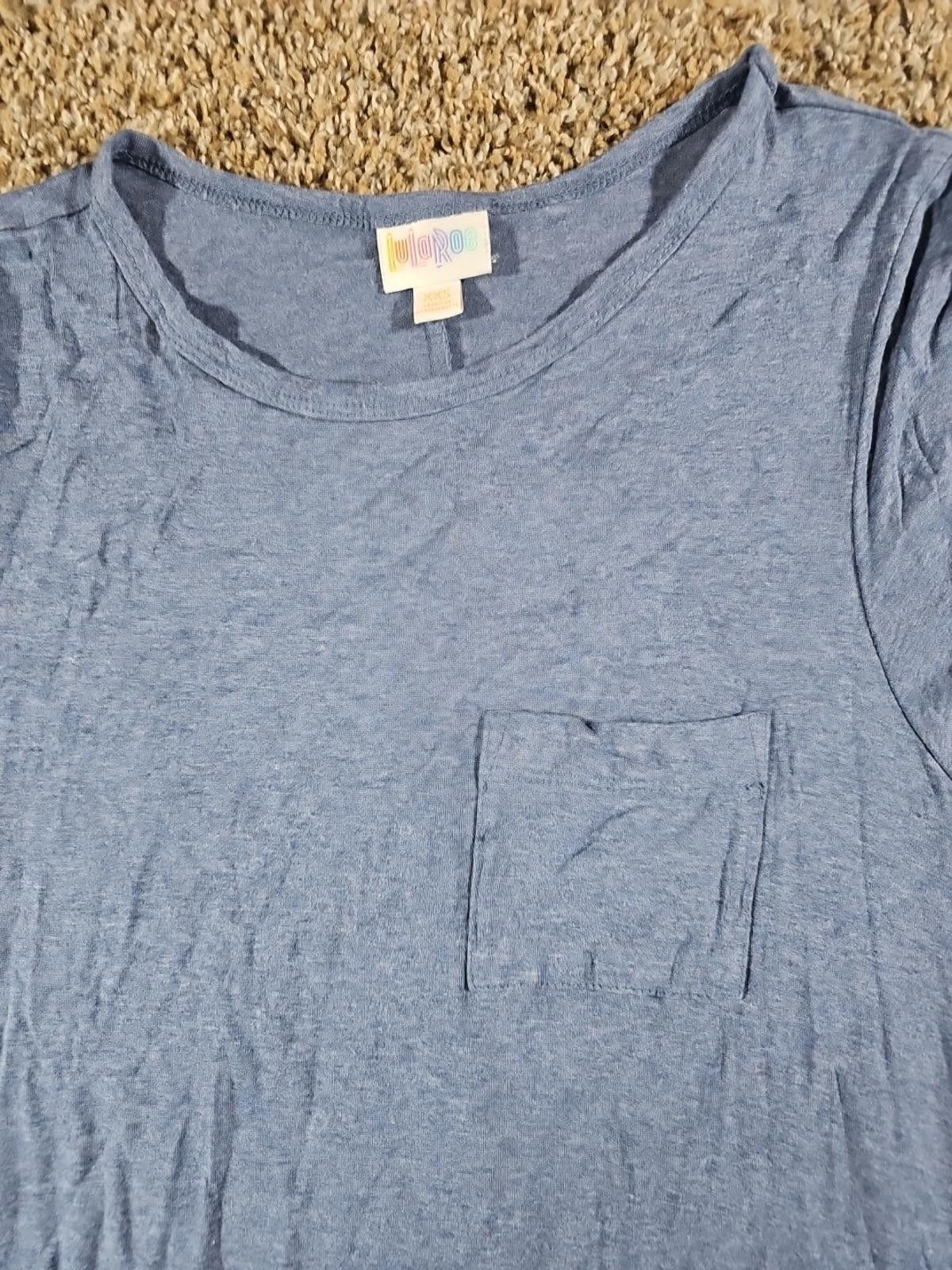 Designer Lularoe Dress Blue XXS front Pocket Size XXS / US 00 / IT 34 - 2 Thumbnail