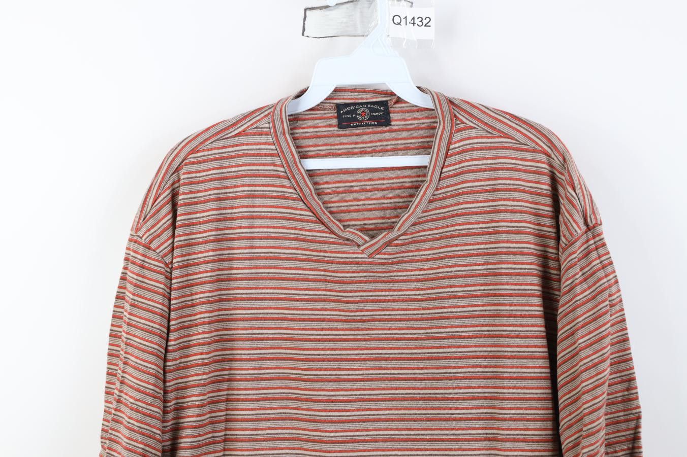 American Eagle Outfitters Vintage 90s American Eagle Striped Short Sleeve T-Shirt Size US L / EU 52-54 / 3 - 2 Thumbnail