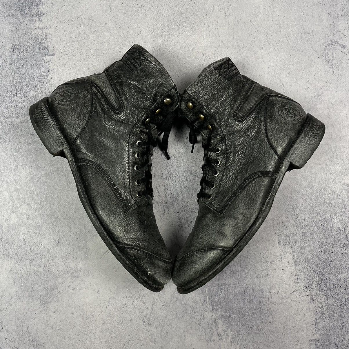 Diesel Vintage Diesel Avant Garde leather distressed boots 90’s Size US 11.5 / EU 44-45 - 6 Thumbnail