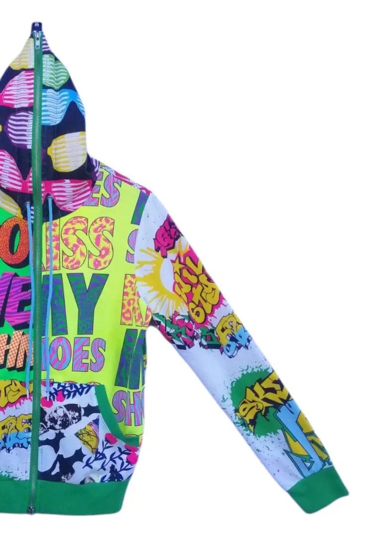 Japanese Brand ACDC RAG Graffiti Full Zip Up Hoodie Jacket Size M / US 6-8 / IT 42-44 - 5 Thumbnail