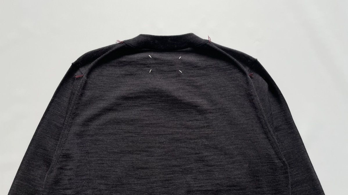 Maison Margiela A/W 23 Gray Wool Inside Out Seam Sweater Size US M / EU 48-50 / 2 - 13 Thumbnail
