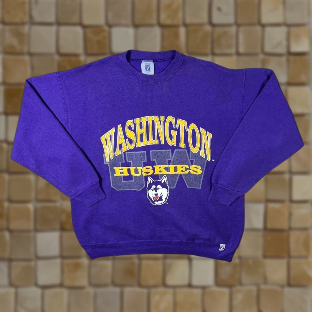Logo 7 VINTAGE Washington Huskies Logo 7 90s College Graphic Purple Sweatshirt XL Shirt Men XS? Size US XL / EU 56 / 4 - 1 Thumbnail