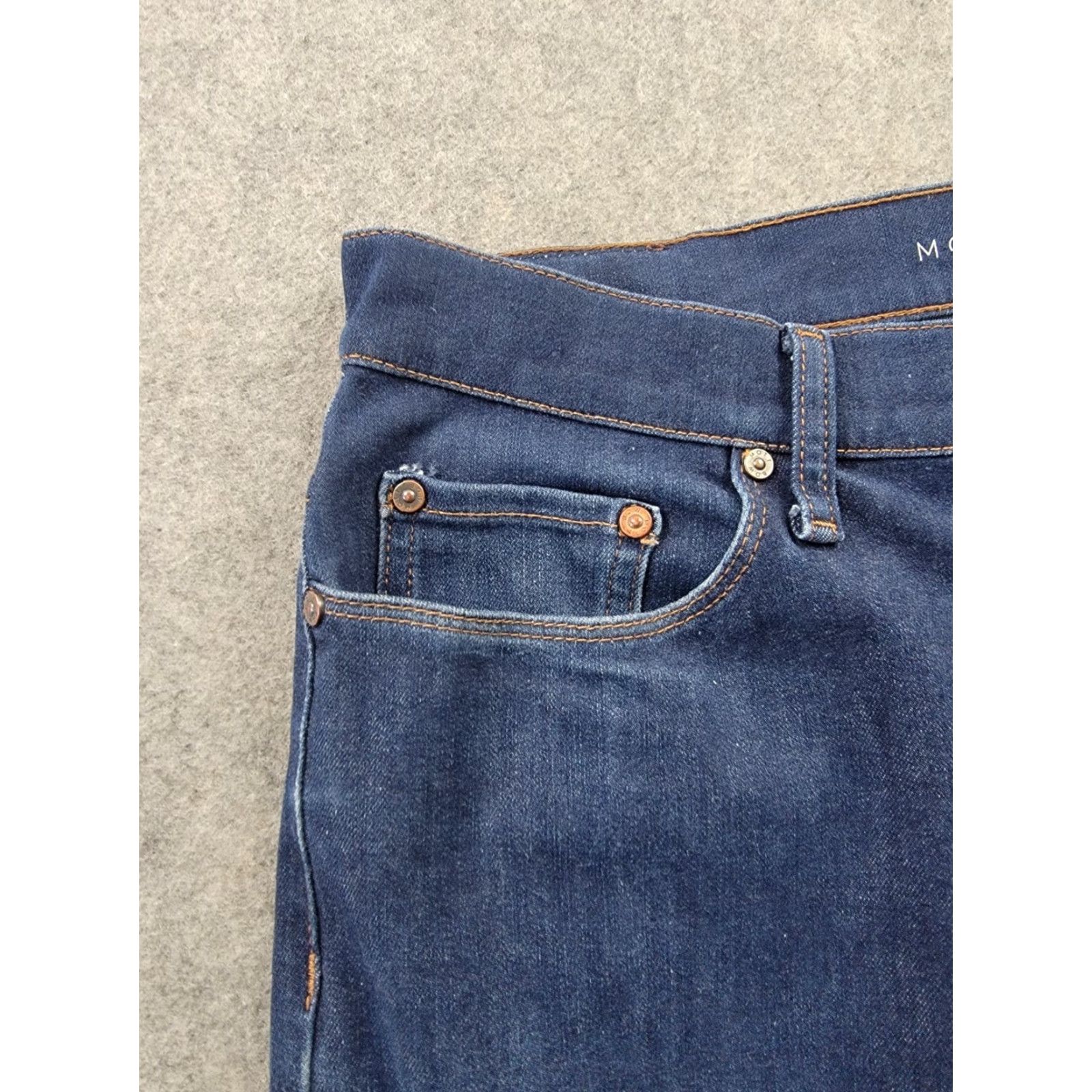Mott & Bow Mott & Bow Jeans Mens 31x30 Blue Straight Leg Stretch Denim 5-Pocket Inseam 28in Pre-Owned Size US 31 - 2 Thumbnail