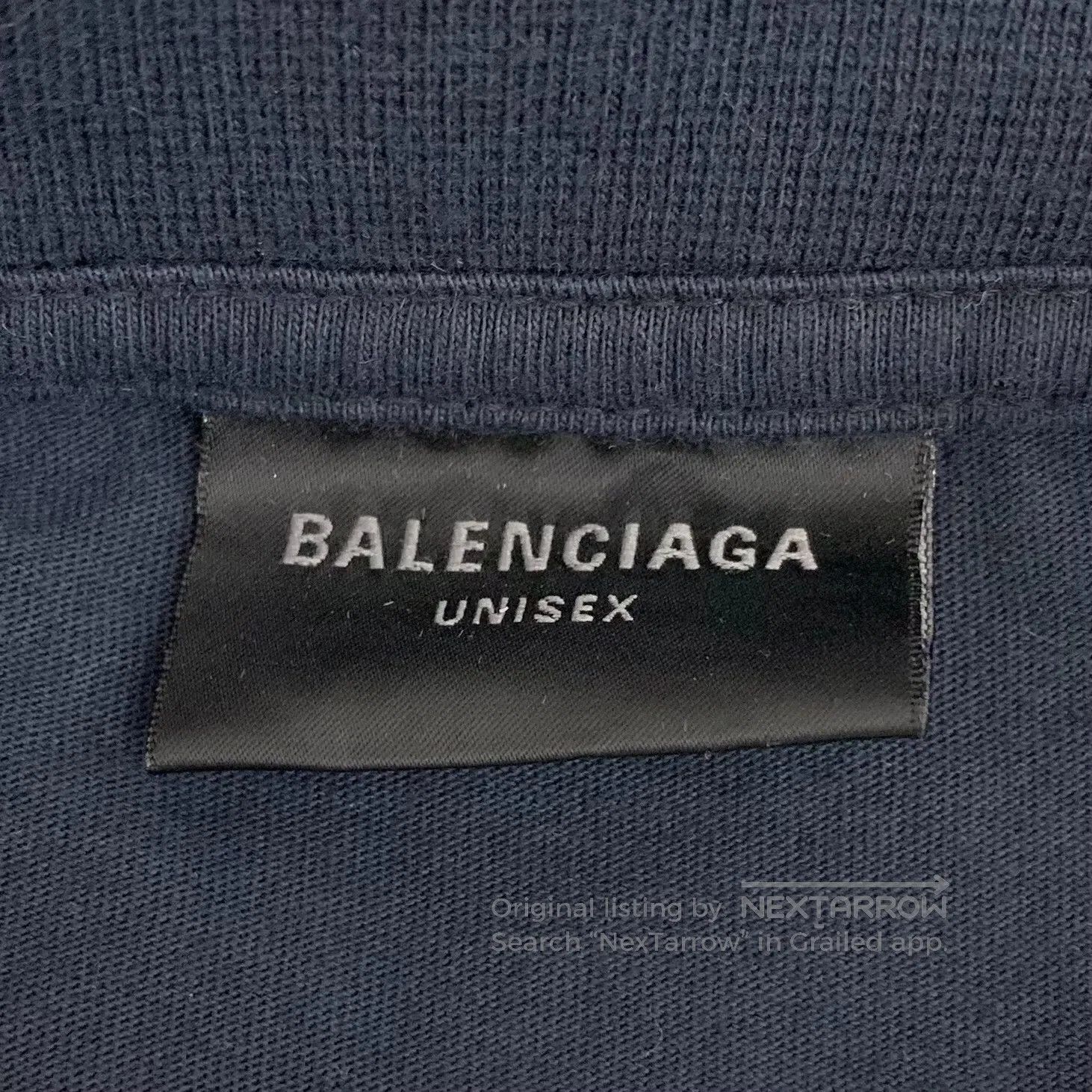 Balenciaga Balenciaga Black logo letter distressed short-sleeve dress Size S / US 4 / IT 40 - 7 Thumbnail