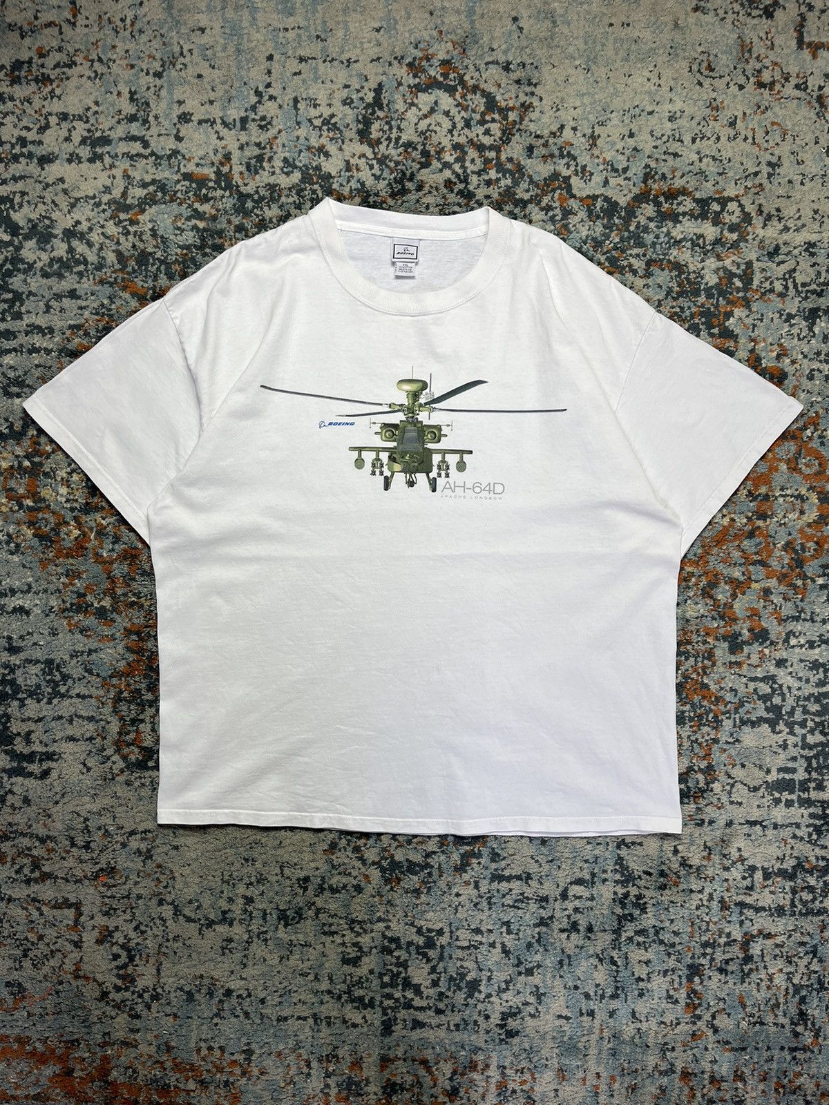 Vintage Vintage 90s AH-64 Apache longbow helicopter graphic tee Size US XXL / EU 58 / 5 - 1 Thumbnail