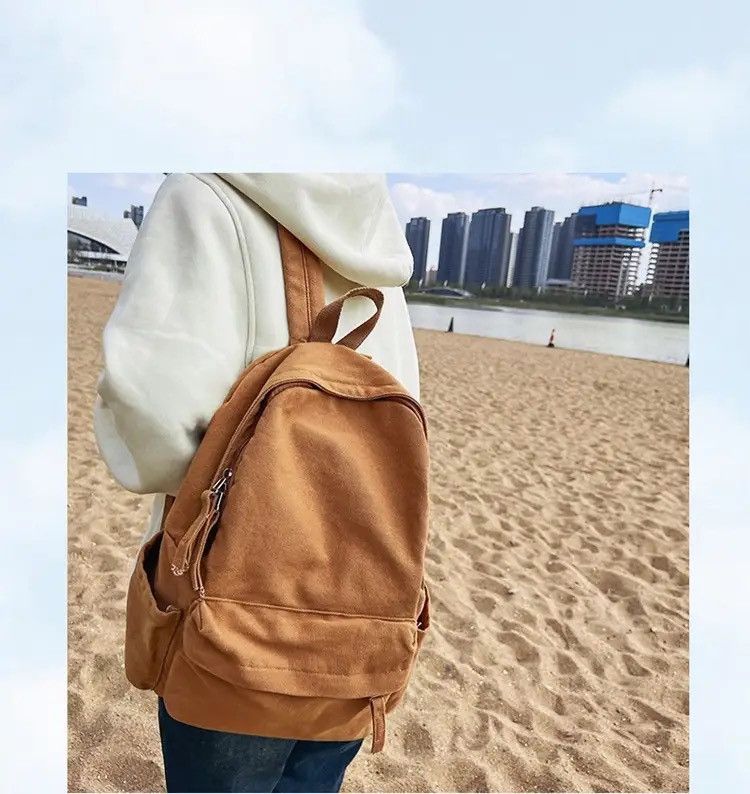 Japanese Brand Solid Color Backpack Size ONE SIZE - 2 Thumbnail