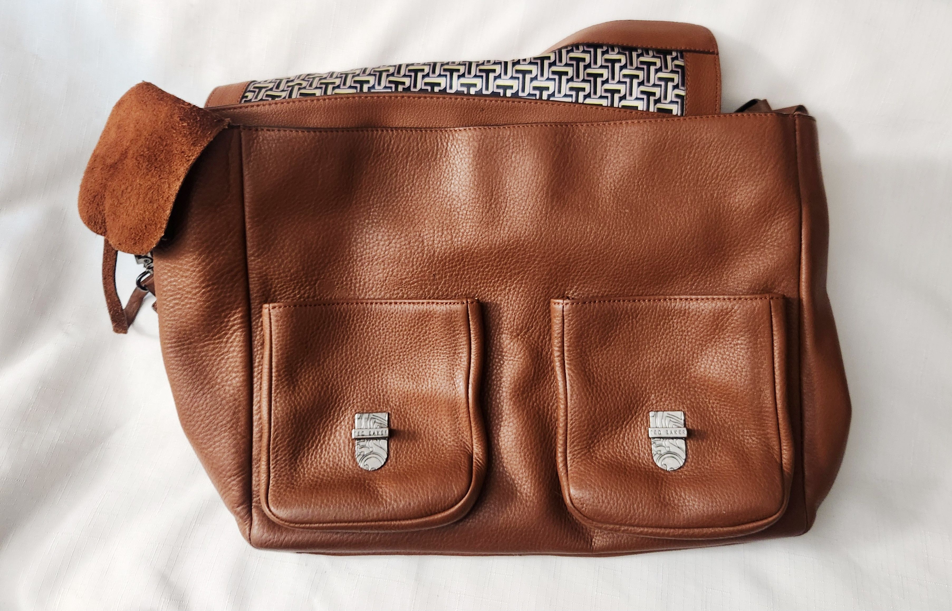 Ted Baker Ted Baker London Finlie 100% Leather Satchel Brown Messenger Size ONE SIZE - 9 Thumbnail