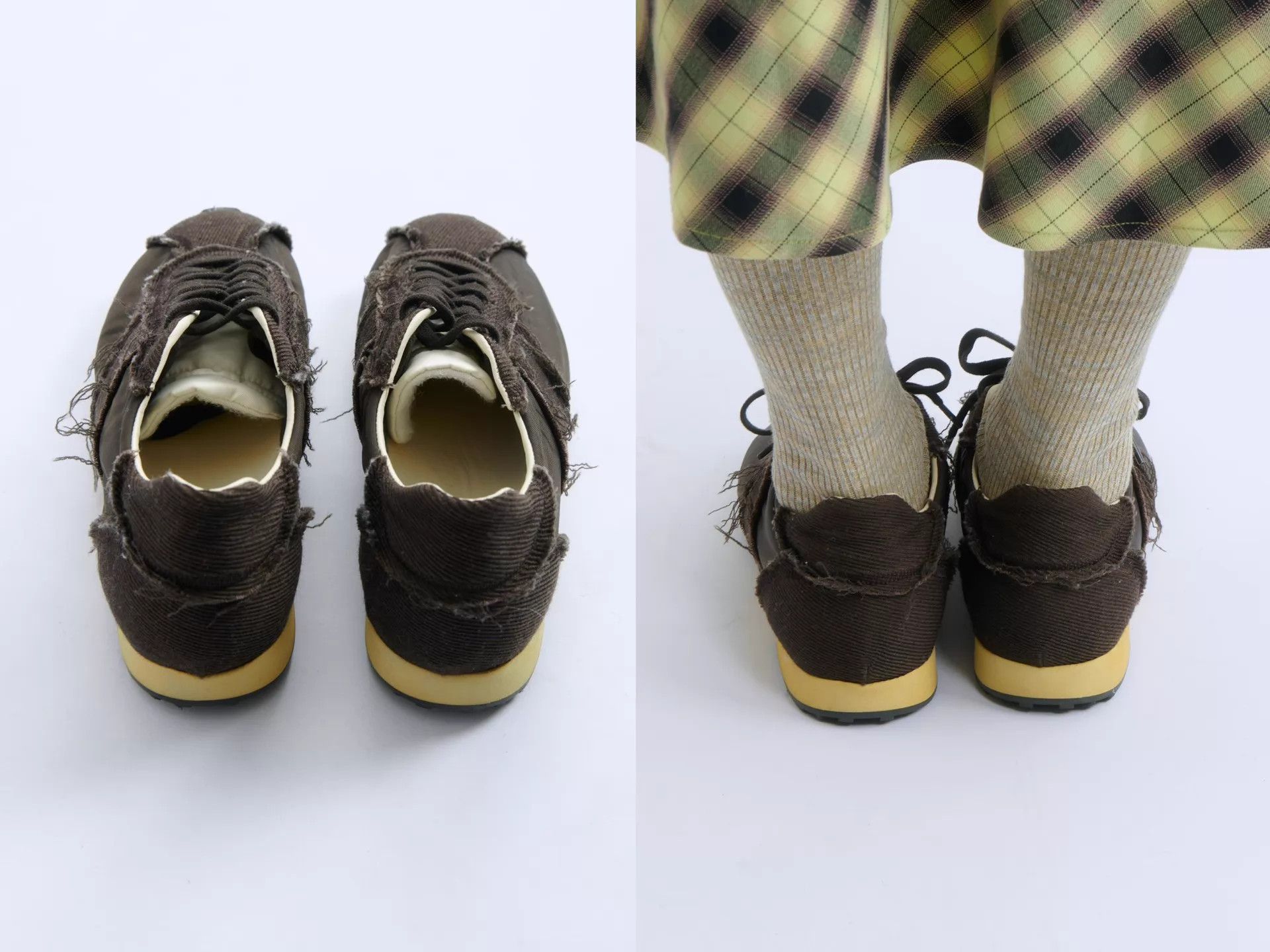 The Row THE ROW 25SS Wool-Silk Distressed Decon Trainer 37 Size US 6.5 / IT 36.5 - 4 Thumbnail