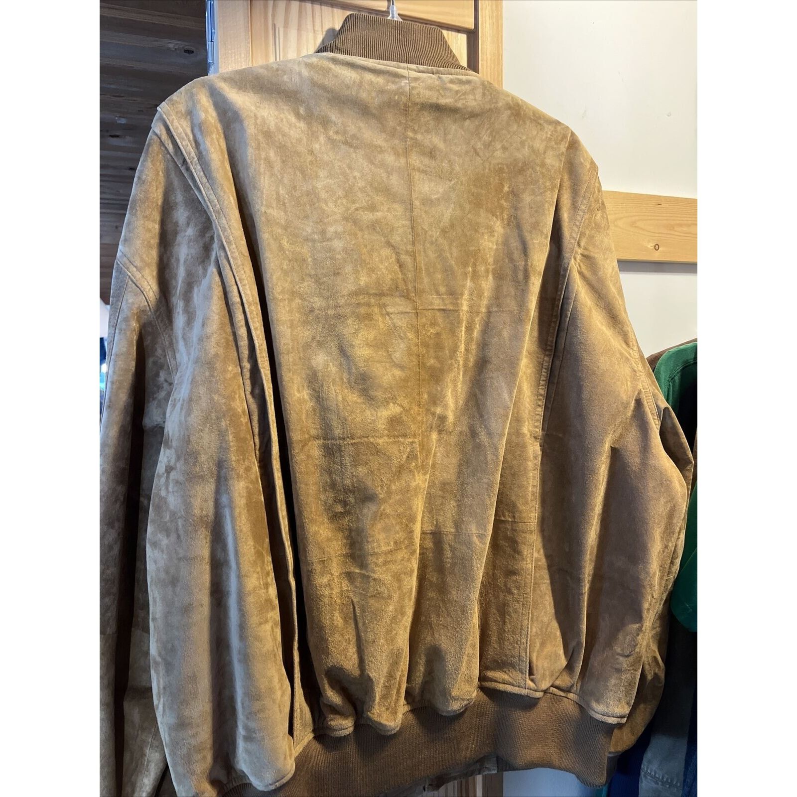Other Landing Leather Men’s XXL Brown Suede Leather Bomber Jacket Size US XXL / EU 58 / 5 - 12 Thumbnail