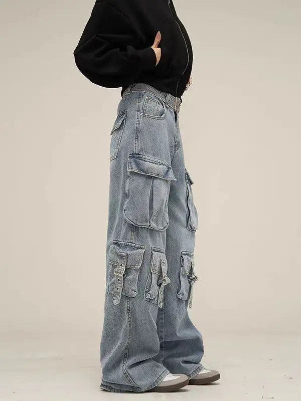 Japanese Brand VIBE vintage multi-pocket wash design work jeans Size US 30 / EU 46 - 6 Thumbnail