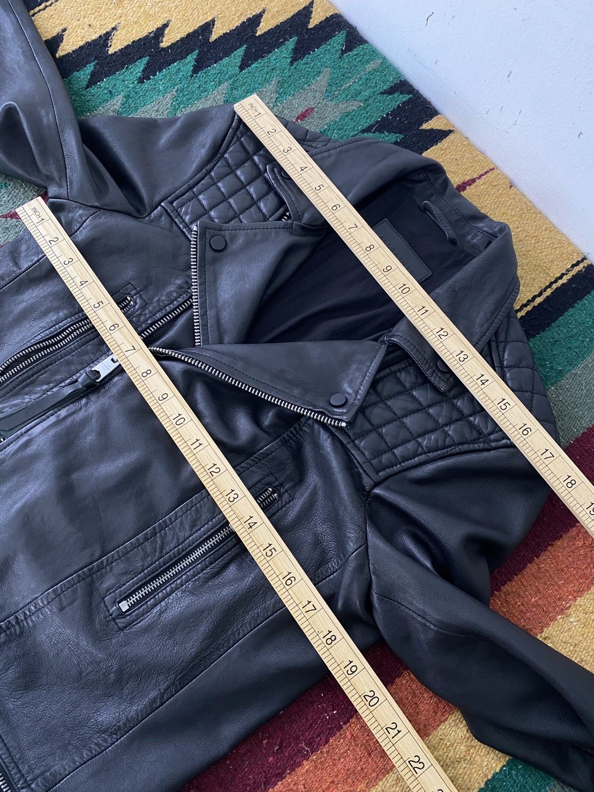 Allsaints AllSaints Rowley Leather Biker Jacket Size US XS / EU 42 / 0 - 5 Thumbnail