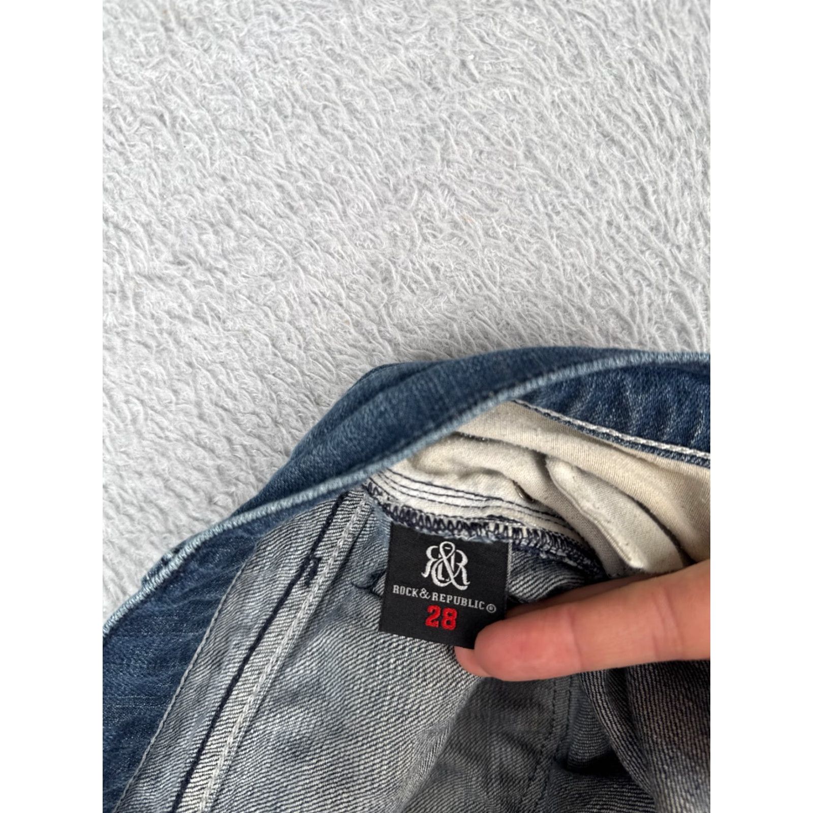 Vintage VINTAGE Rock & Republic Jeans Womens 28 Bootcut Flare Denim Regular Fit Blue 30x30 Size 28" / US 6 / IT 42 - 7 Thumbnail