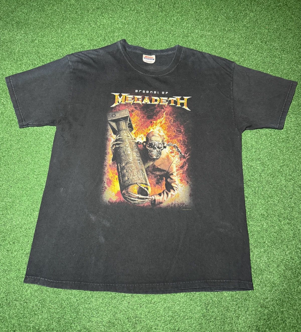 Band Tees × Vintage Y2K Arsenal Of Megadeath Hard Rock Metal Concert T Shirt Size US L / EU 52-54 / 3 - 1 Thumbnail