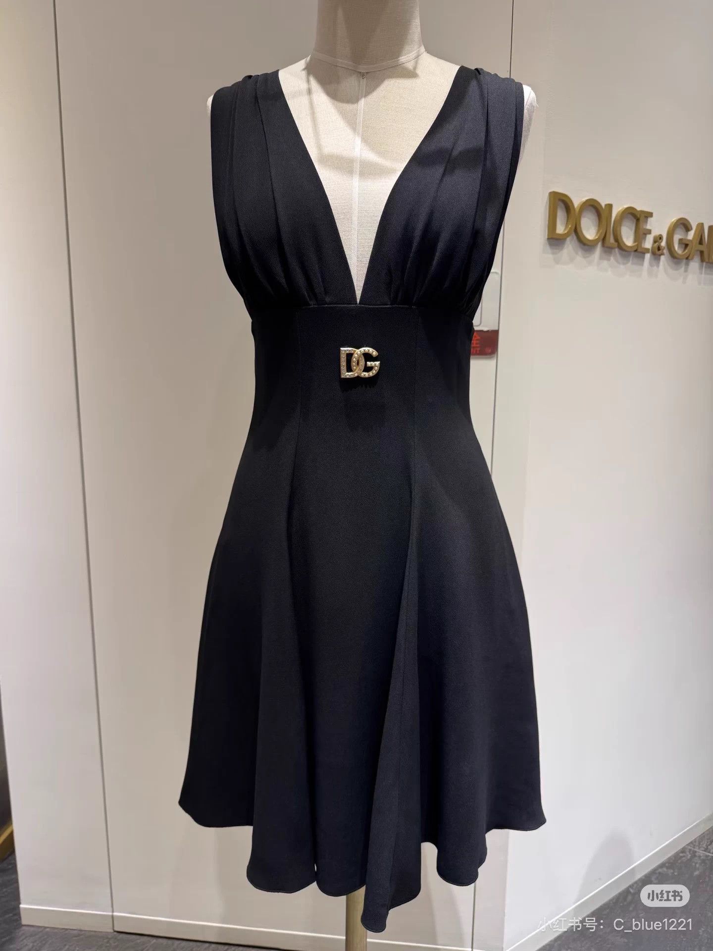 Dolce&Gabbana Black Pearl-Crystal Logo Mini Dress IT38