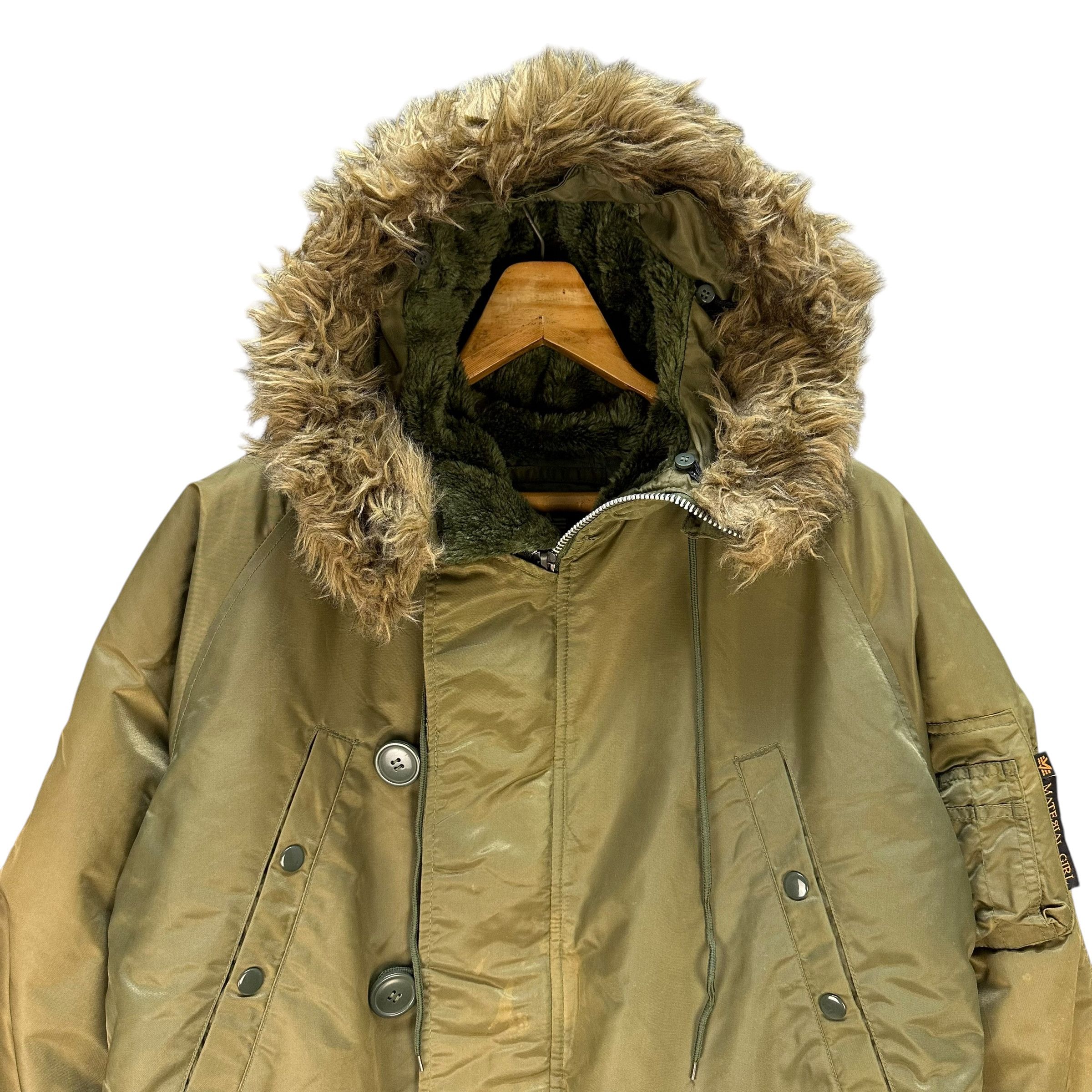 Alpha Industries ALPHA INDUSTRIES X MATERIAL GIRL Fur Hooded Parka #A75-1817 Size US XS / EU 42 / 0 - 2 Thumbnail