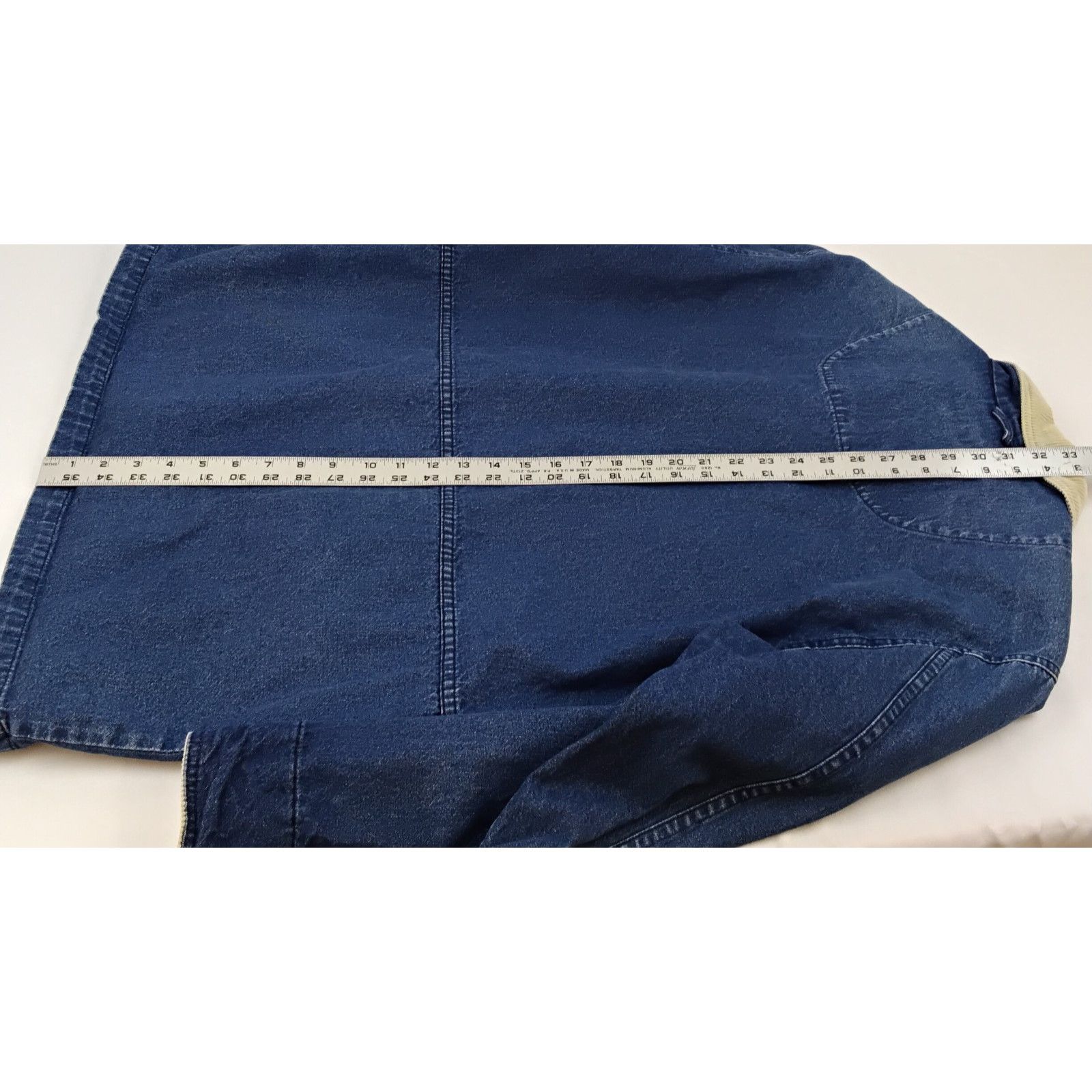Other French Navy Chore Coat Denim Jacket Women's L VTG USA Size L / US 10 / IT 46 - 14 Thumbnail