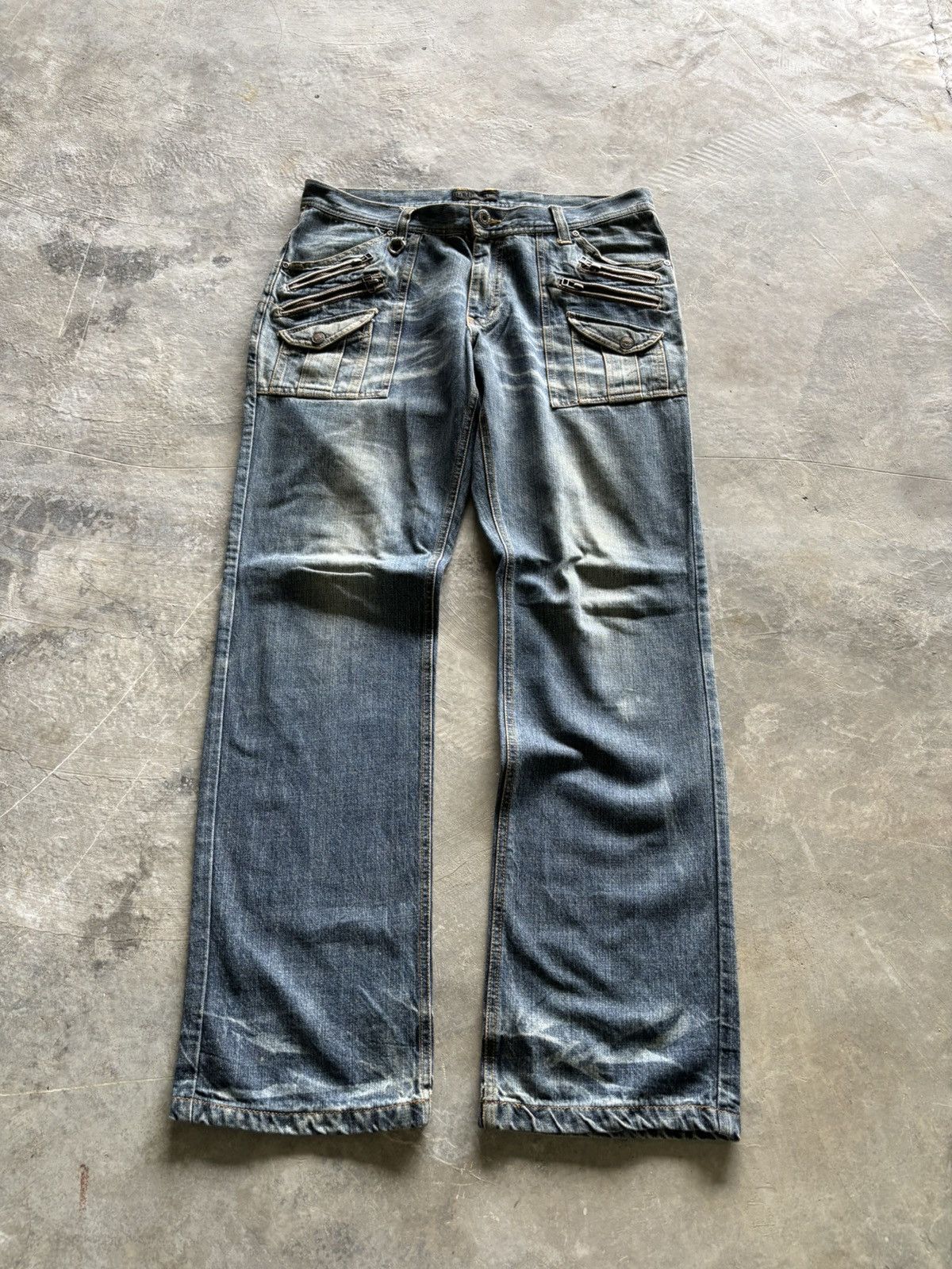 Hysteric Glamour in the attic japanese jeans punk grunge multi zipper design Size US 35 - 1 Thumbnail