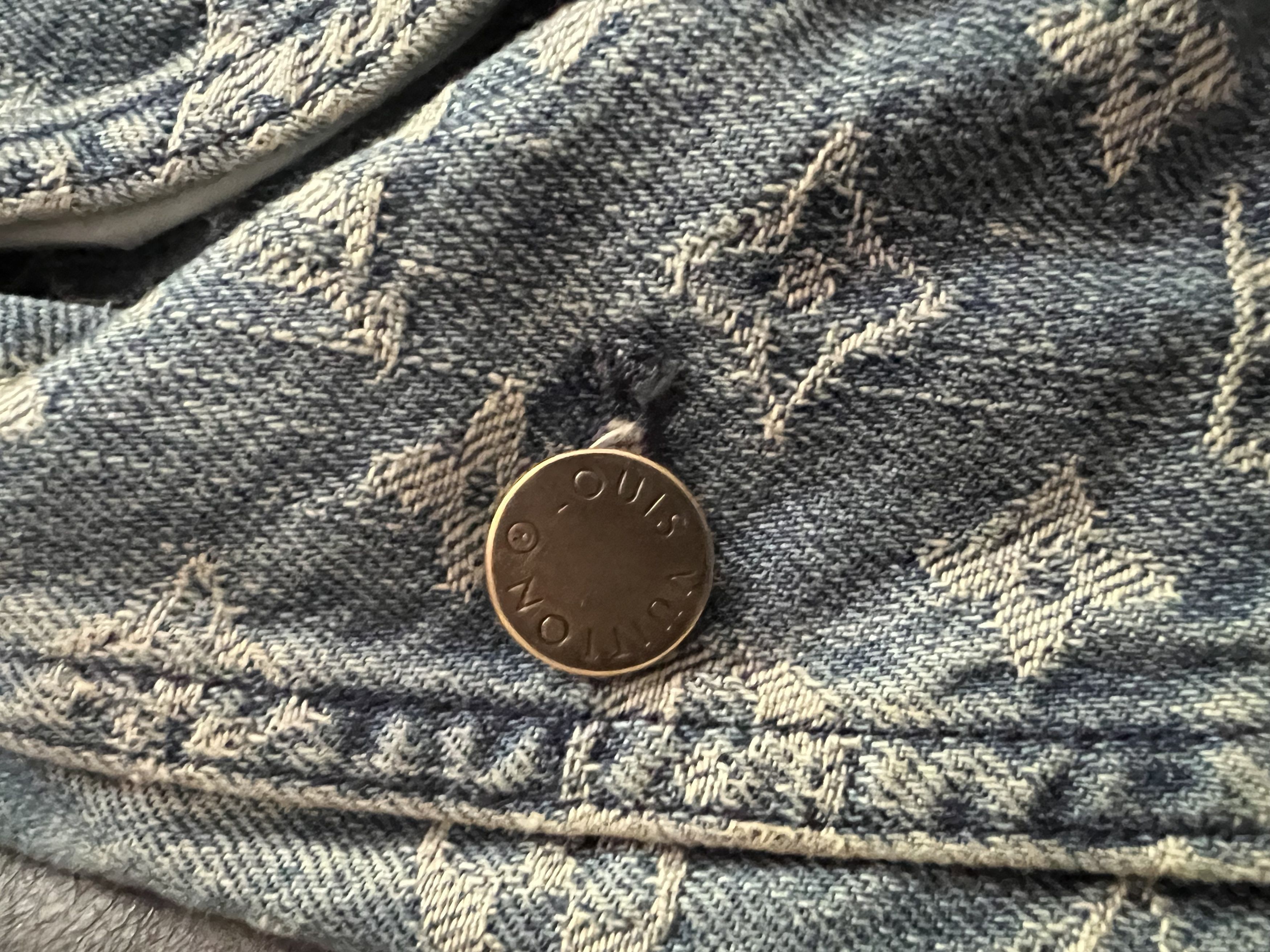 Louis Vuitton × Supreme LV X Supreme Sz32 Blue Monogram Denim Overall Size US 32 / EU 48 - 15 Thumbnail
