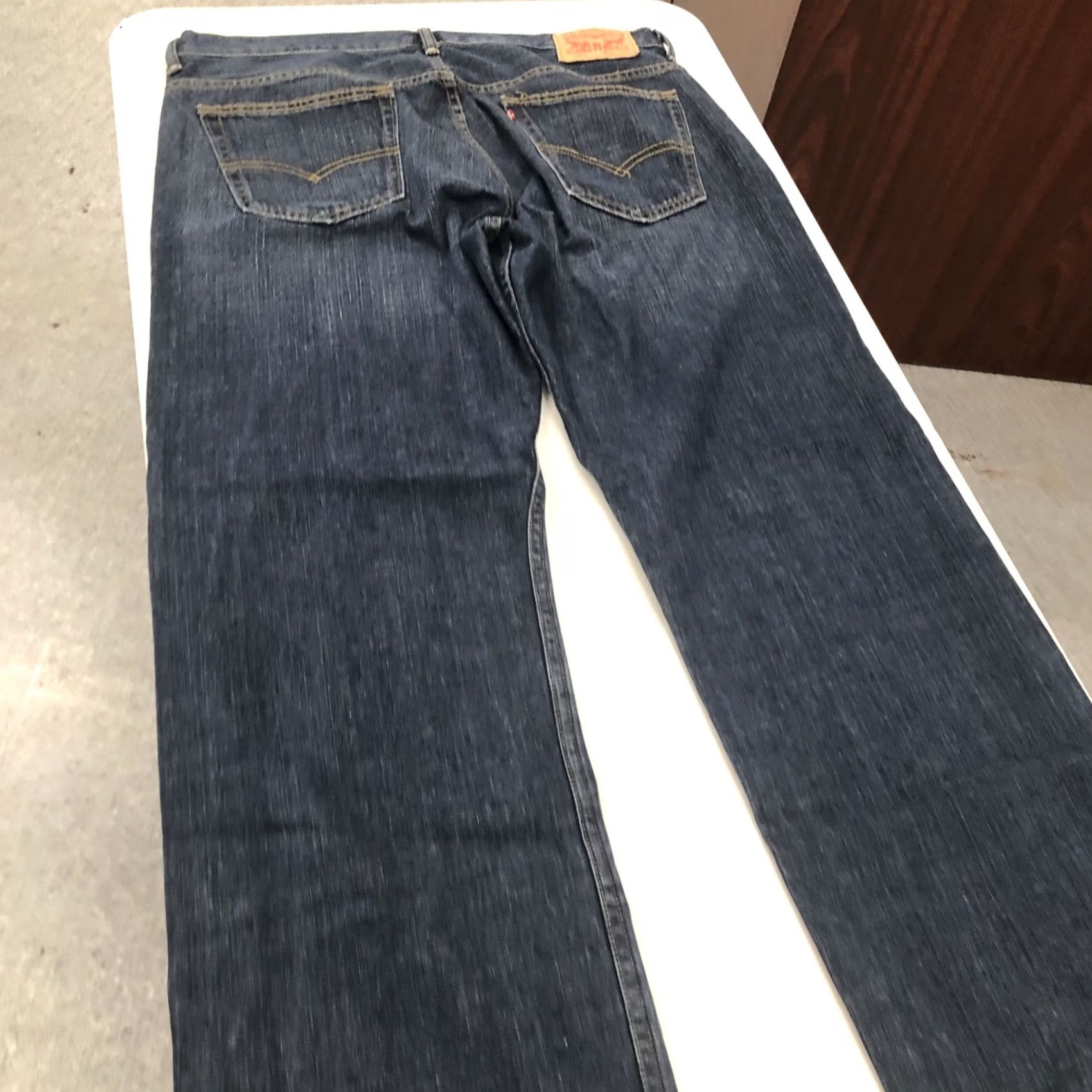Levi's Levi's 569 Jeans Regular 38 x 32 Blue Denim Cotton Jeans Straight Mid Wash Mens Western 5-Pocket Logo Button Zip Baggy? Size US 38 / EU 54 - 3 Thumbnail
