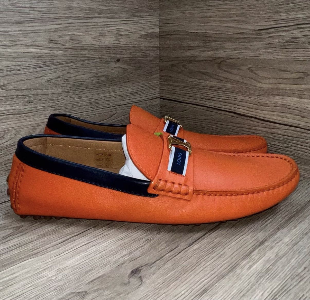 Louis Vuitton Louis Vuitton Hockenheim Leather LV Logo Driving Shoes J41 Size US 8.5 / EU 41-42 - 3 Thumbnail