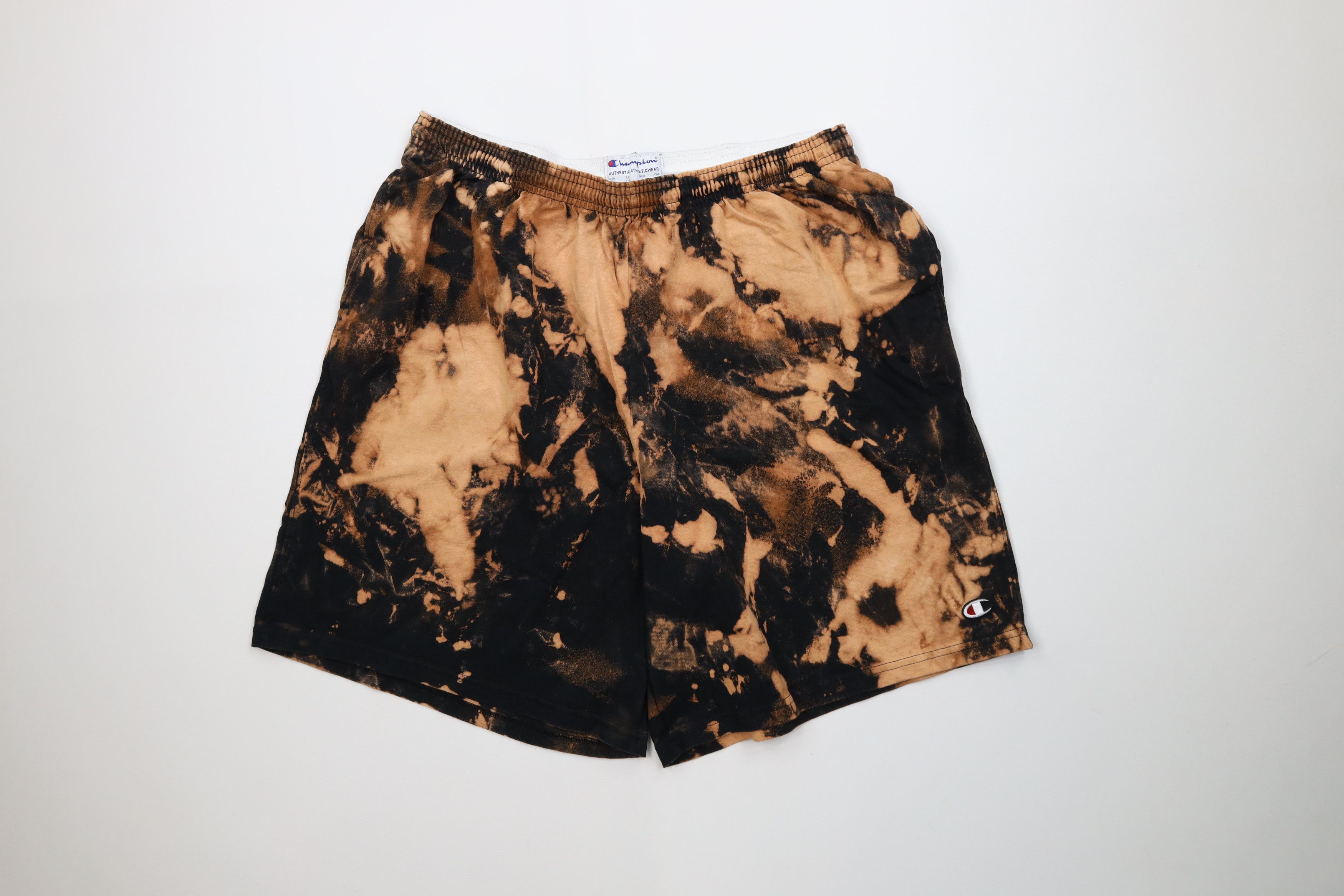 Champion Vintage Champion Above Knee Acid Wash Shorts Trippy Cotton Size US 36 / EU 52 - 1 Thumbnail