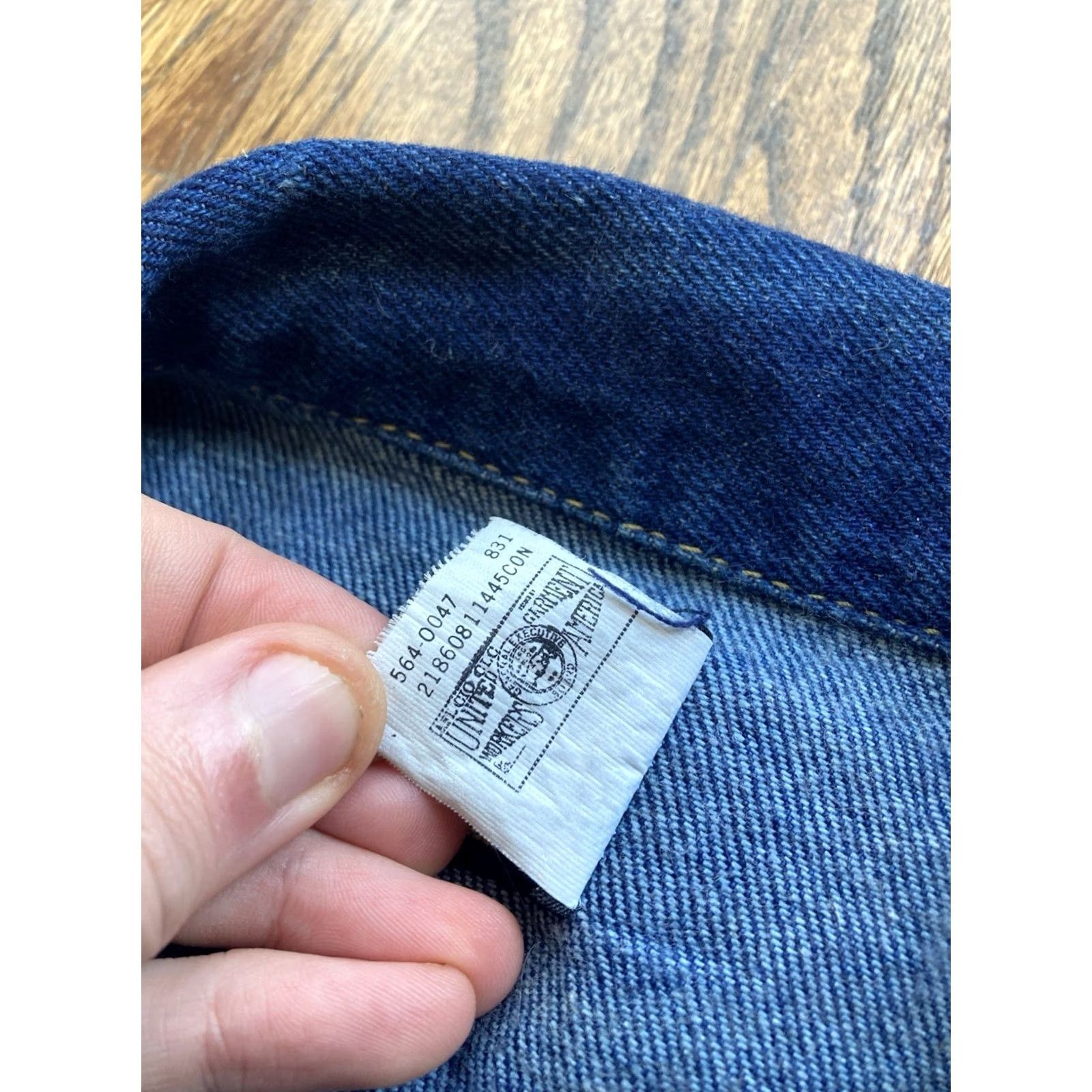 Lee VINTAGE Lee Jacket Denim Blue Jean Womens 16 Regular USA Made Western Trucker Size 16 Women Blue Jean Jacket Womens Mens Girls Size 38" / US 16 / IT 52 - 6 Thumbnail
