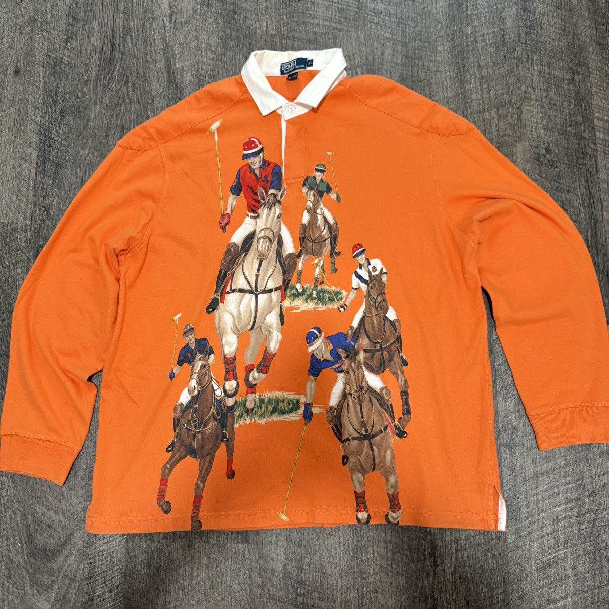 Ralph Lauren VINTAGE FIVE HORSEMEN POLO RUGBY Size US XL / EU 56 / 4 - 1 Thumbnail