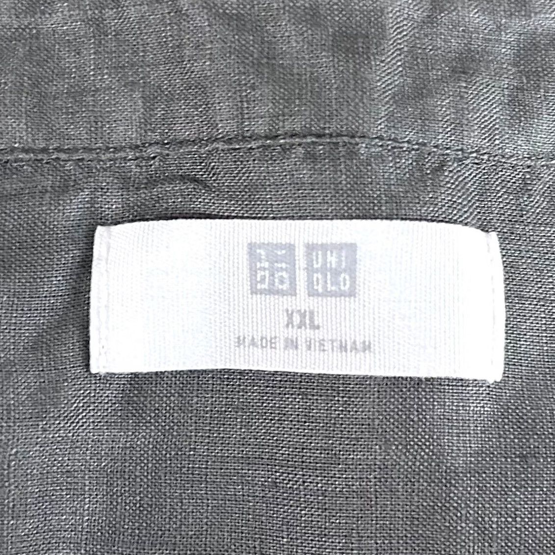 Uniqlo Uniqlo XXL Button Down Shirt Gray Solid 100% Linen Womens Size XXL / US 16-18 / IT 52-54 - 3 Thumbnail