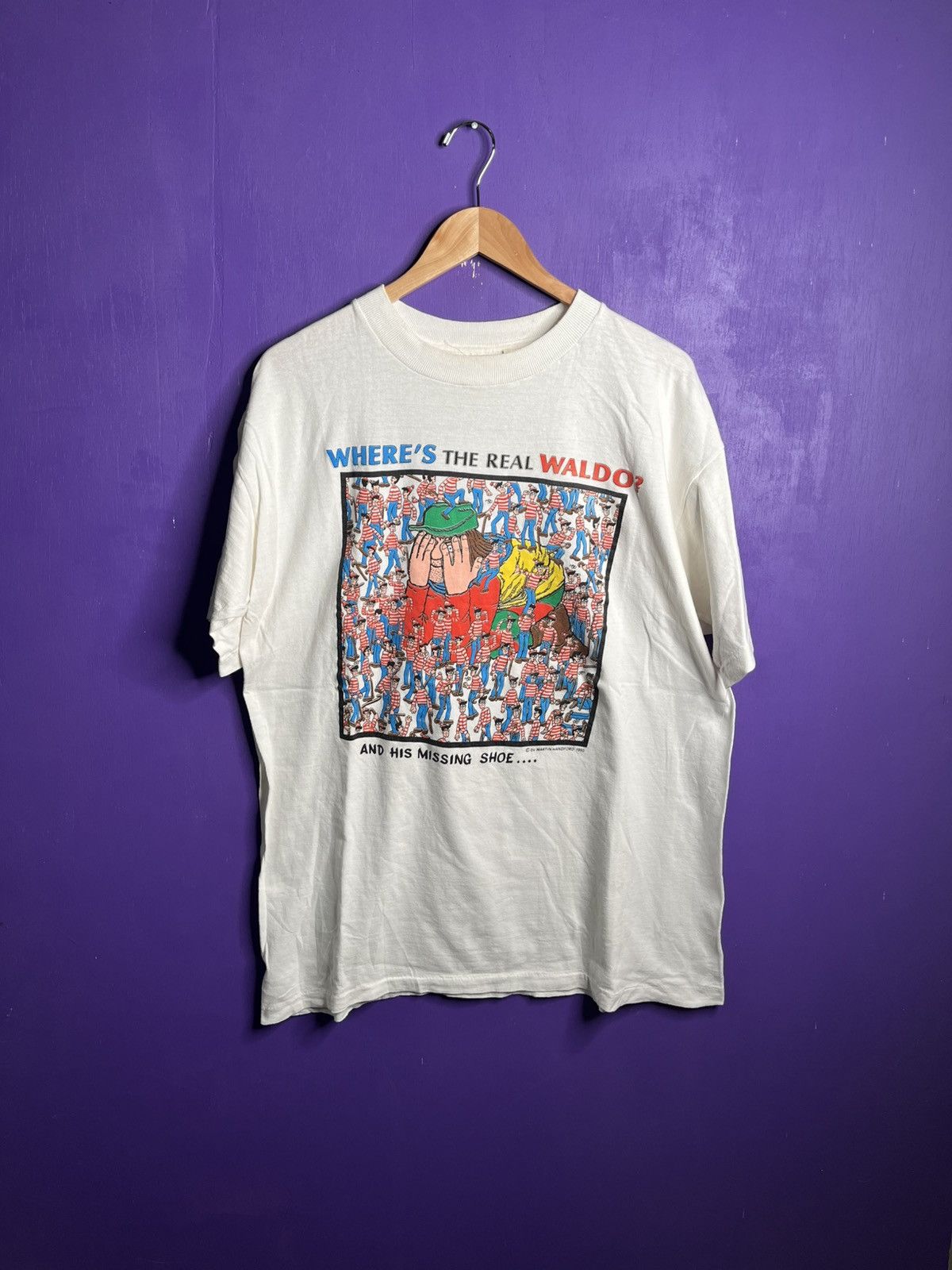 Vintage Vintage 1990 Where’s the real Waldo Art t-shirt Size US XL / EU 56 / 4 - 1 Thumbnail