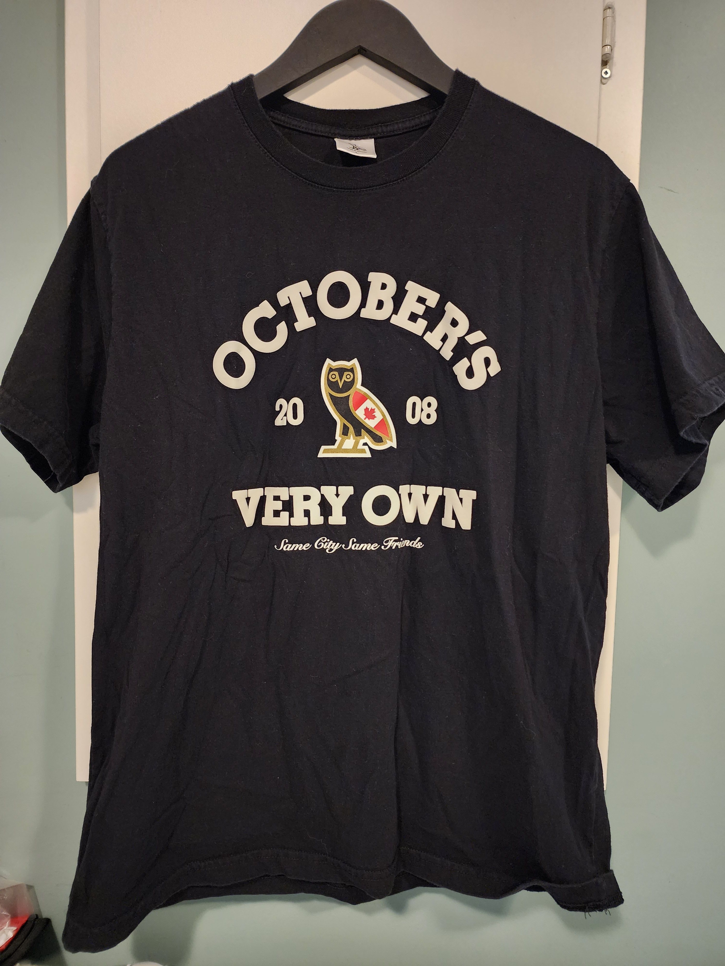 October's Very Own Ovo owl Canada flag maple leaf shirt Size US L / EU 52-54 / 3 - 1 Thumbnail