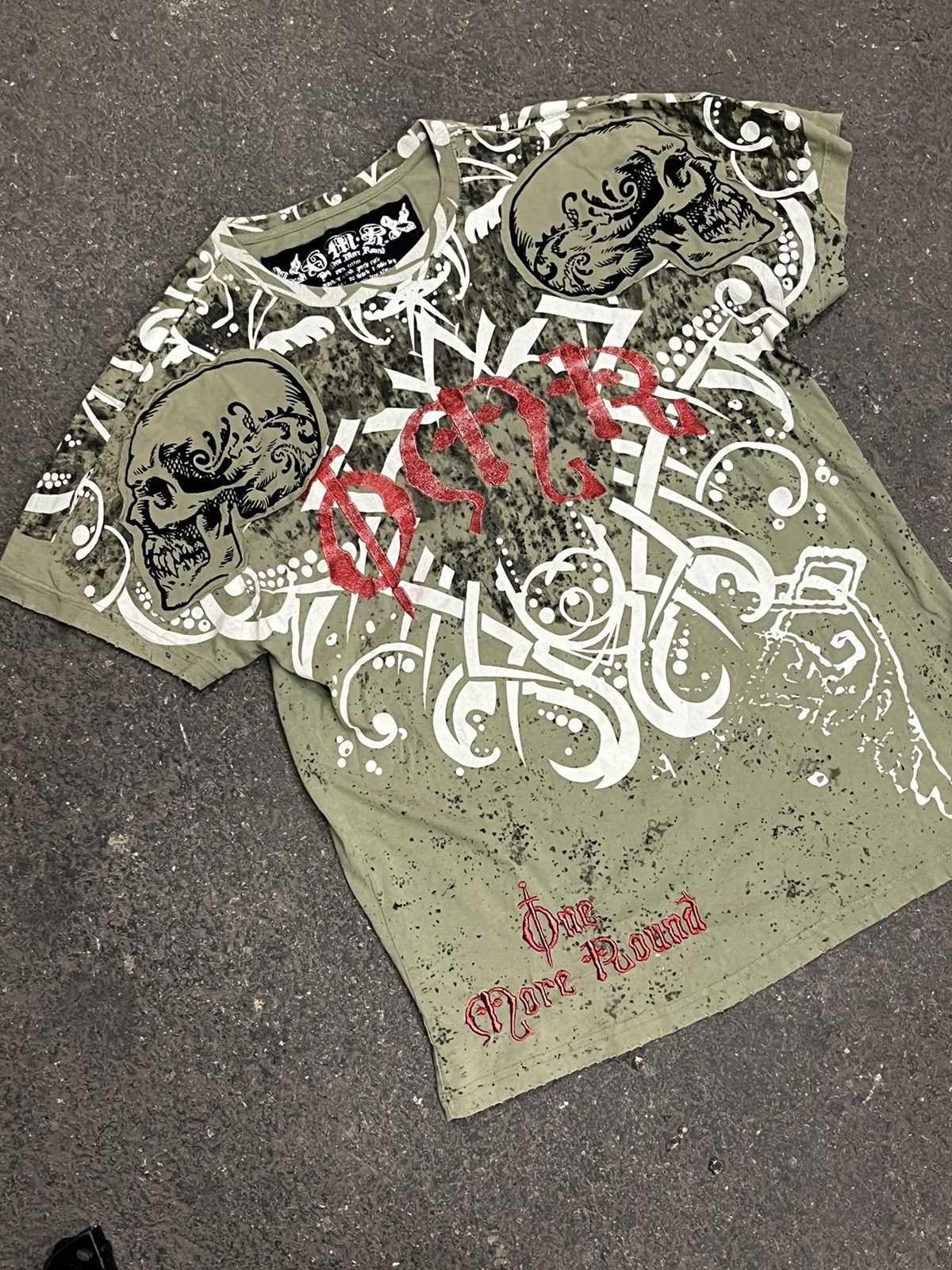 Affliction × Vintage Affliction style crazy rare y2k grunge tee shirt opium Hype Size US XXL / EU 58 / 5 - 5 Thumbnail