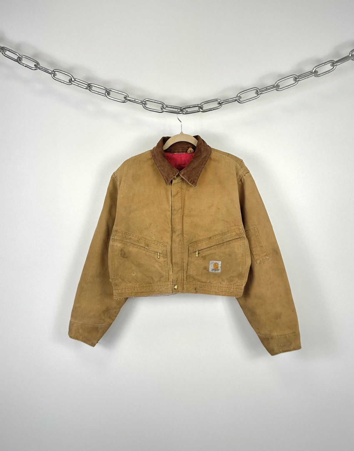 Vintage 90s Carhartt USA Distressed Cropped Detroit Jacket