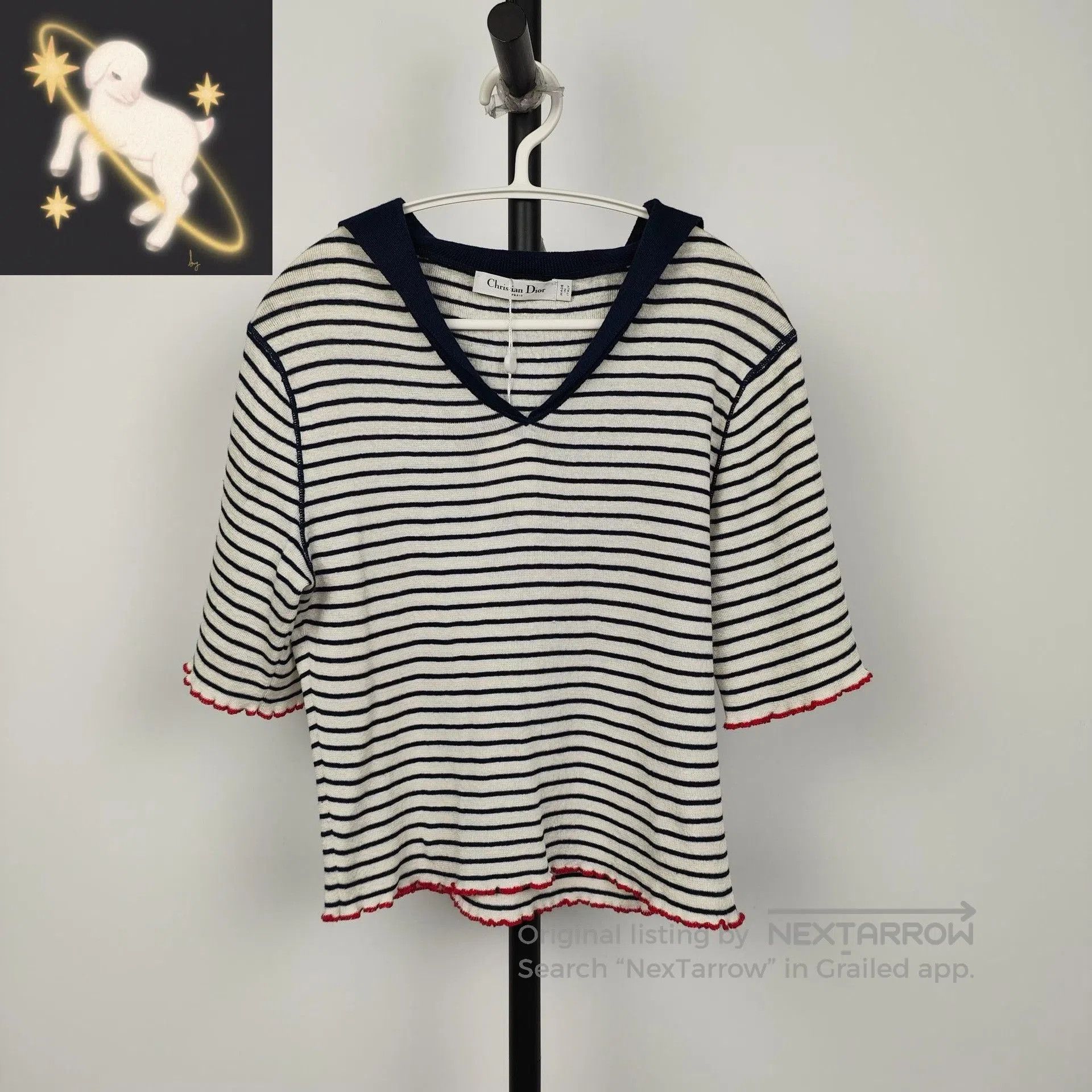 Dior Dior Black White Striped Knit Short. Size S / US 4 / IT 40 - 1 Thumbnail