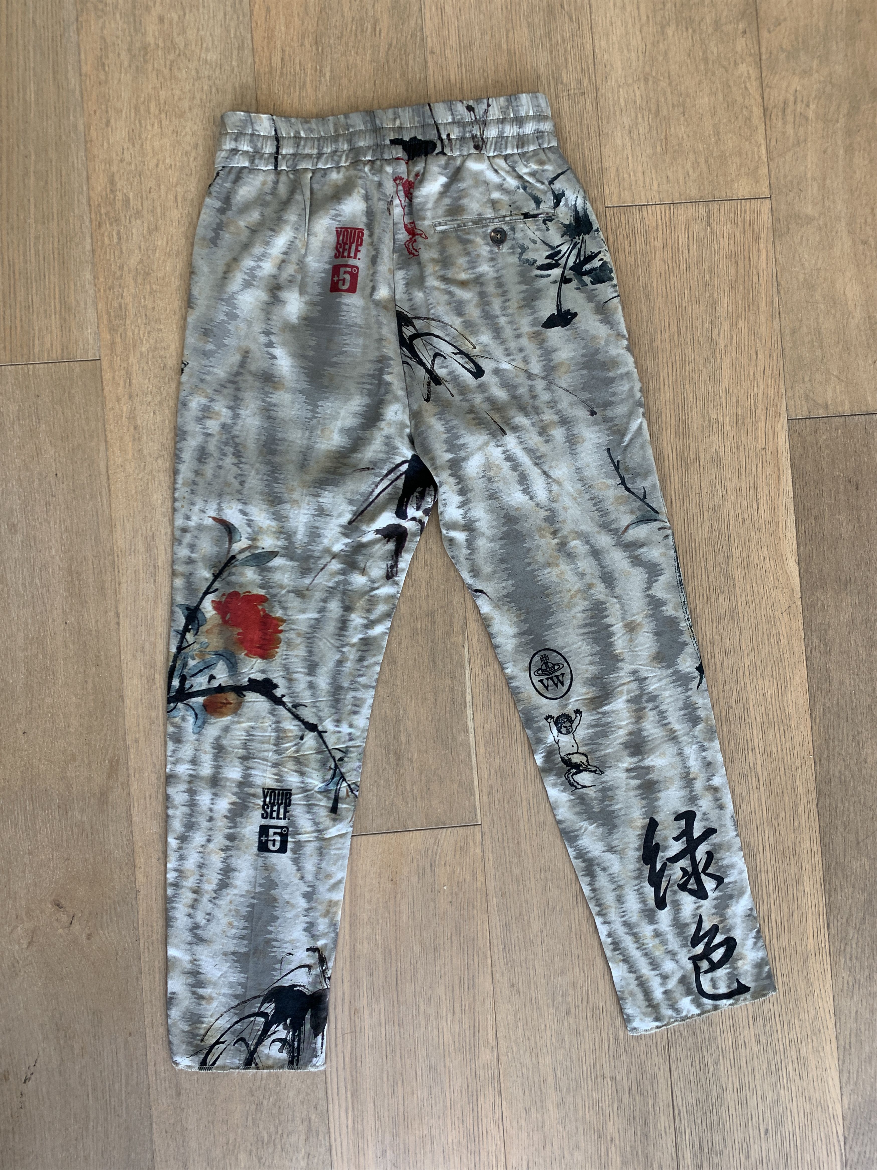 Vivienne Westwood Brand New 2019 Brand New Silk Chinese Pants - Insane Print Size 30" / US 8 / IT 44 - 2 Thumbnail