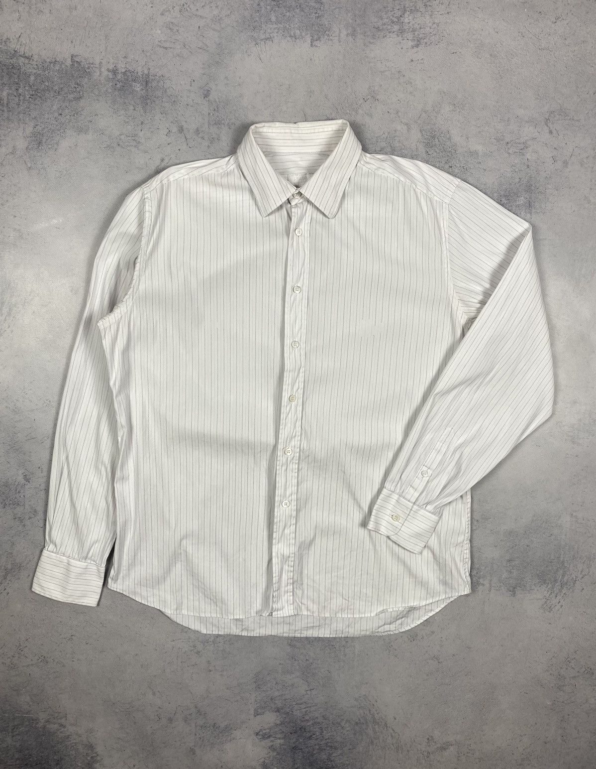 Prada Prada Stripped Luxury Long Sleeve Shirt Button Up Designer Size US L / EU 52-54 / 3 - 2 Thumbnail
