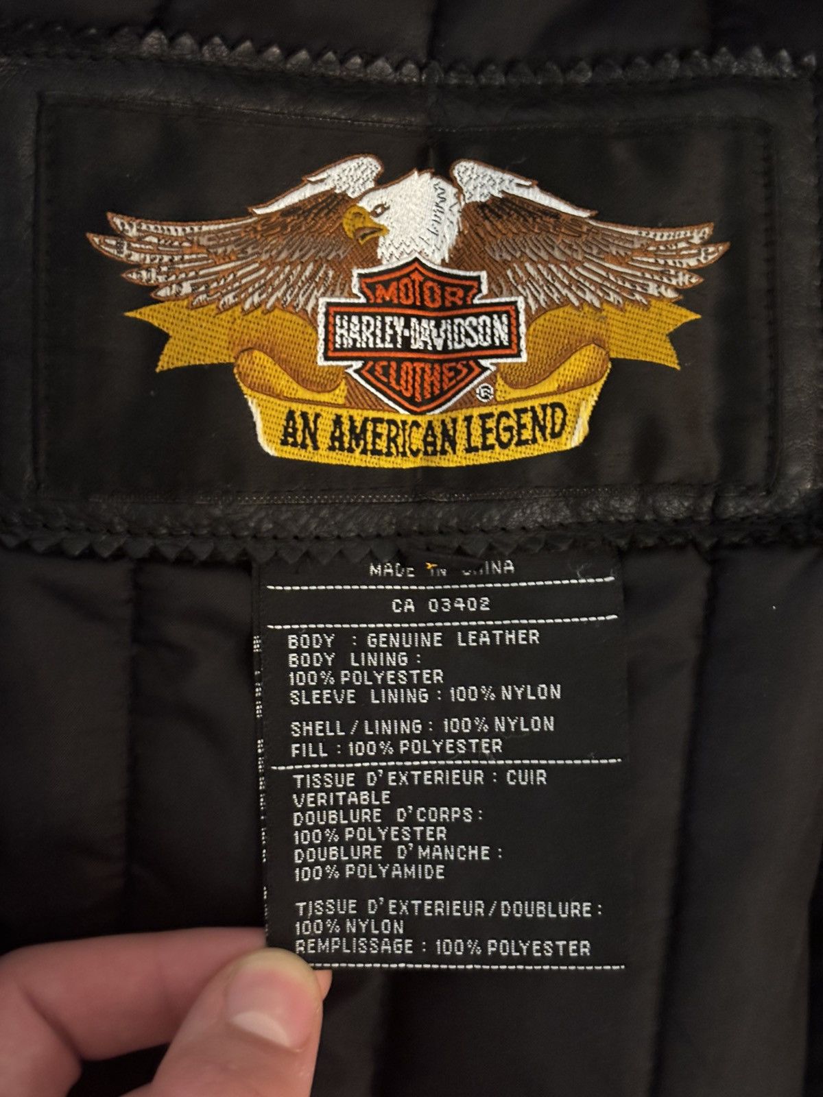 Harley Davidson Rare 90s “American Legend” Harley Davidson Riding Jacket Size US L / EU 52-54 / 3 - 4 Thumbnail