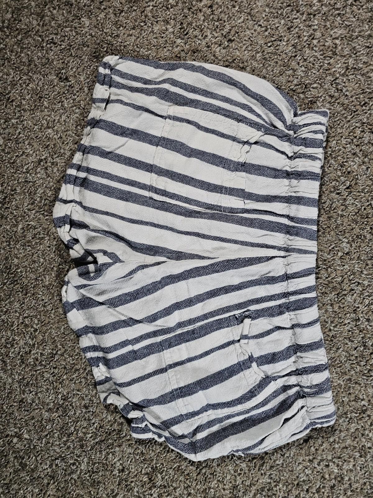 Le Grande Bleu (L.G.B.) Just Living Linen Blue White Striped Small Shorts Size 28" / US 6 / IT 42 - 6 Thumbnail