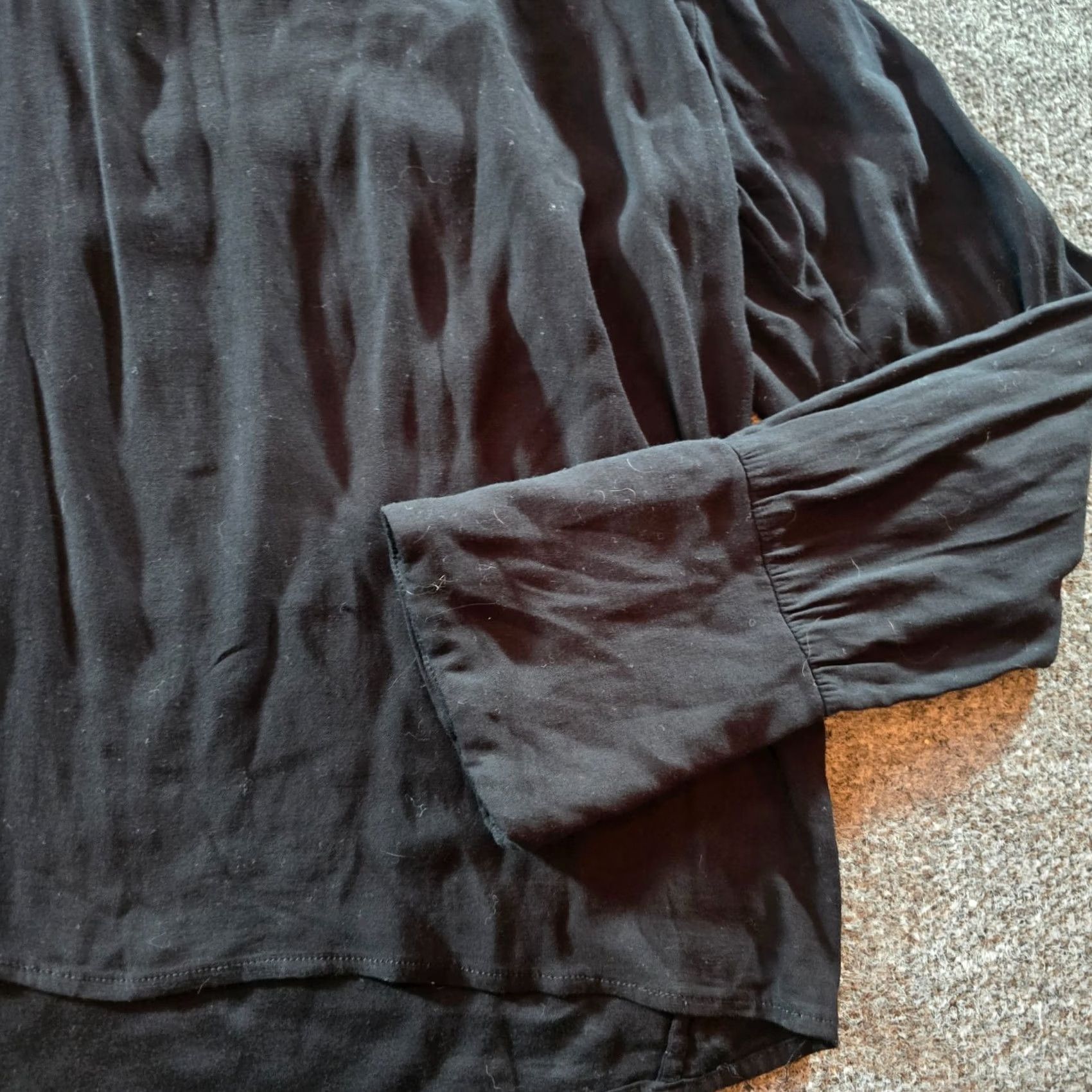Vintage Chaser Top Womens Large Black V-Neck Long Sleeve Casual Blouse Size L / US 10 / IT 46 - 4 Thumbnail