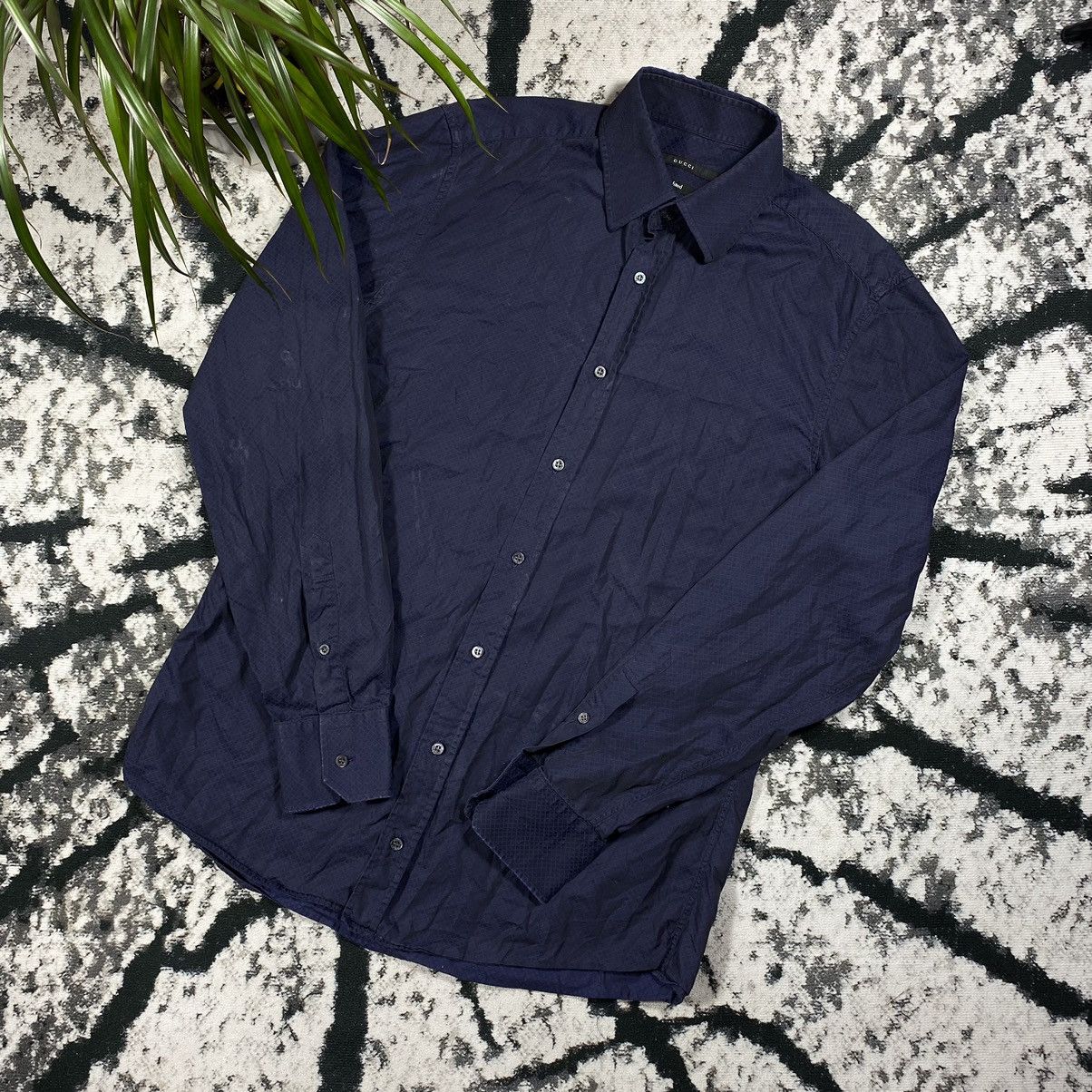 Gucci × Vintage GUCCI VINTAGE LONGSLEEVE BUTTON UP SHIRT LUXURY DESIGNER Y2K Size US L / EU 52-54 / 3 - 1 Thumbnail