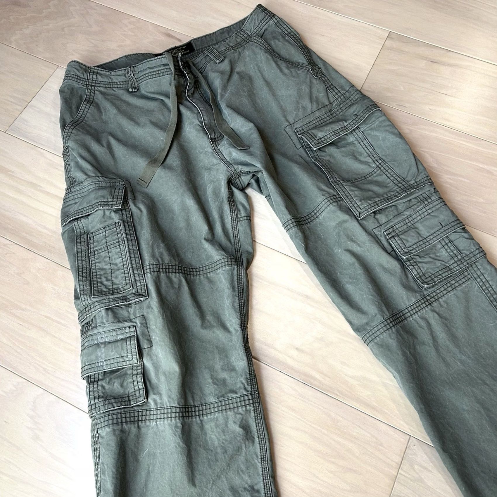 Old Navy VINTAGE Old Navy Surplus Co. Cargo Twill Pants Cargo Baggy Men's 36x30 Green Cotton Twill 36x30 Baggy Mens Size US 30 / EU 46 - 2 Thumbnail