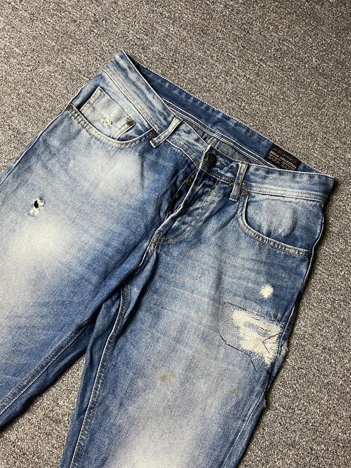 Zara Vintage Zara Denim Collection Distressed Jeans (164) Size US 30 / EU 46 - 12 Thumbnail