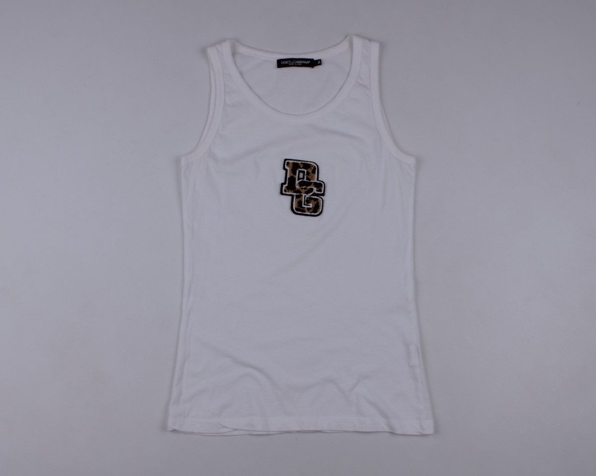 Designer × Dolce & Gabbana DOLCE & GABBANA DG Logo Stretches Tank Top Sleeveless Size S / US 4 / IT 40 - 6 Thumbnail