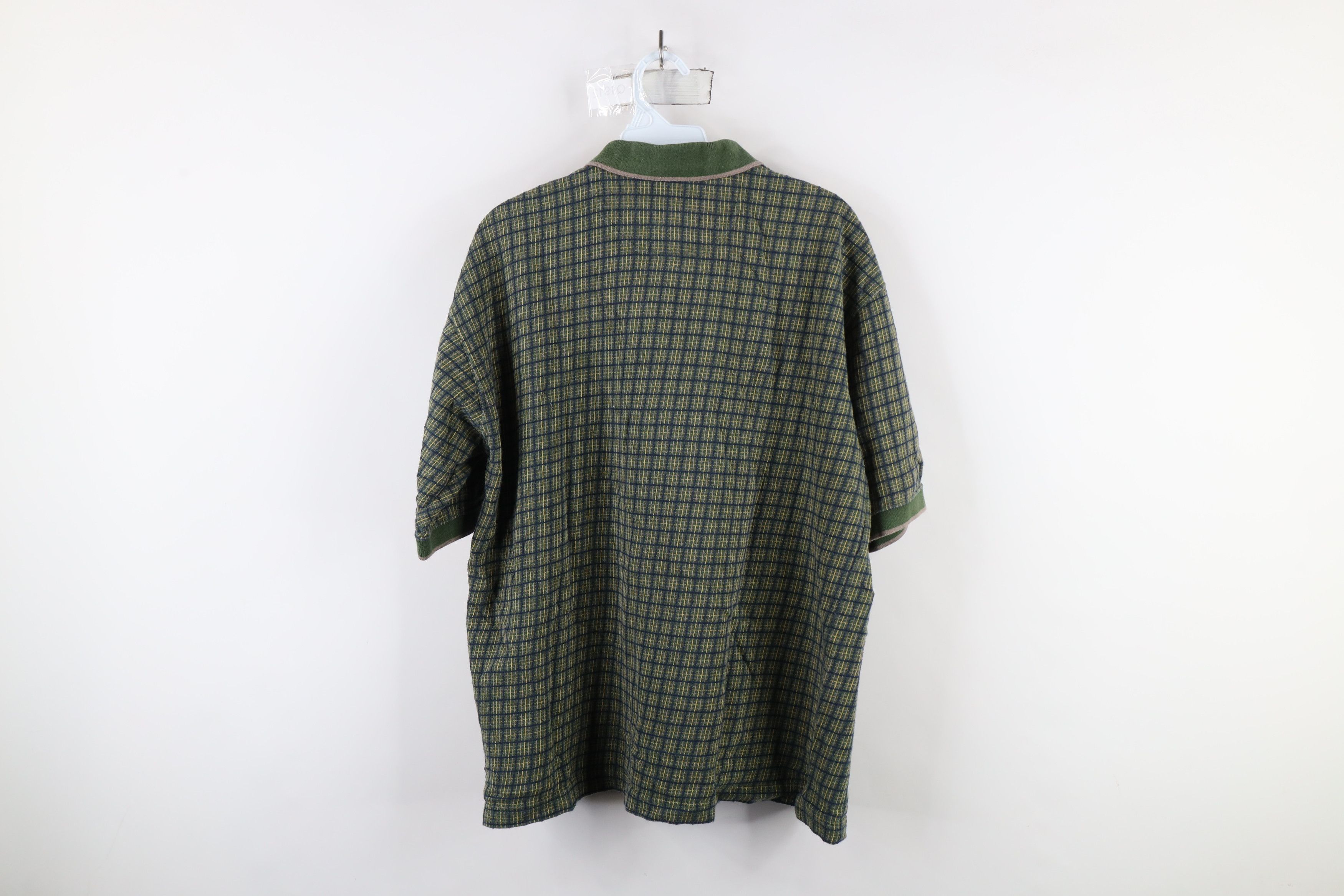 Vintage Vintage 90s Streetwear Checkered Knit Collared Polo Shirt Size US L / EU 52-54 / 3 - 11 Thumbnail