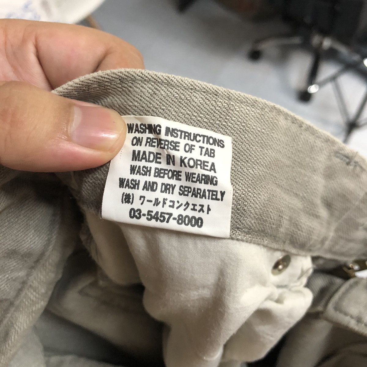 Japanese Brand DL Gennaro Jeans Grey Distressed Denim Pants #C102 Size US 27 - 23 Thumbnail