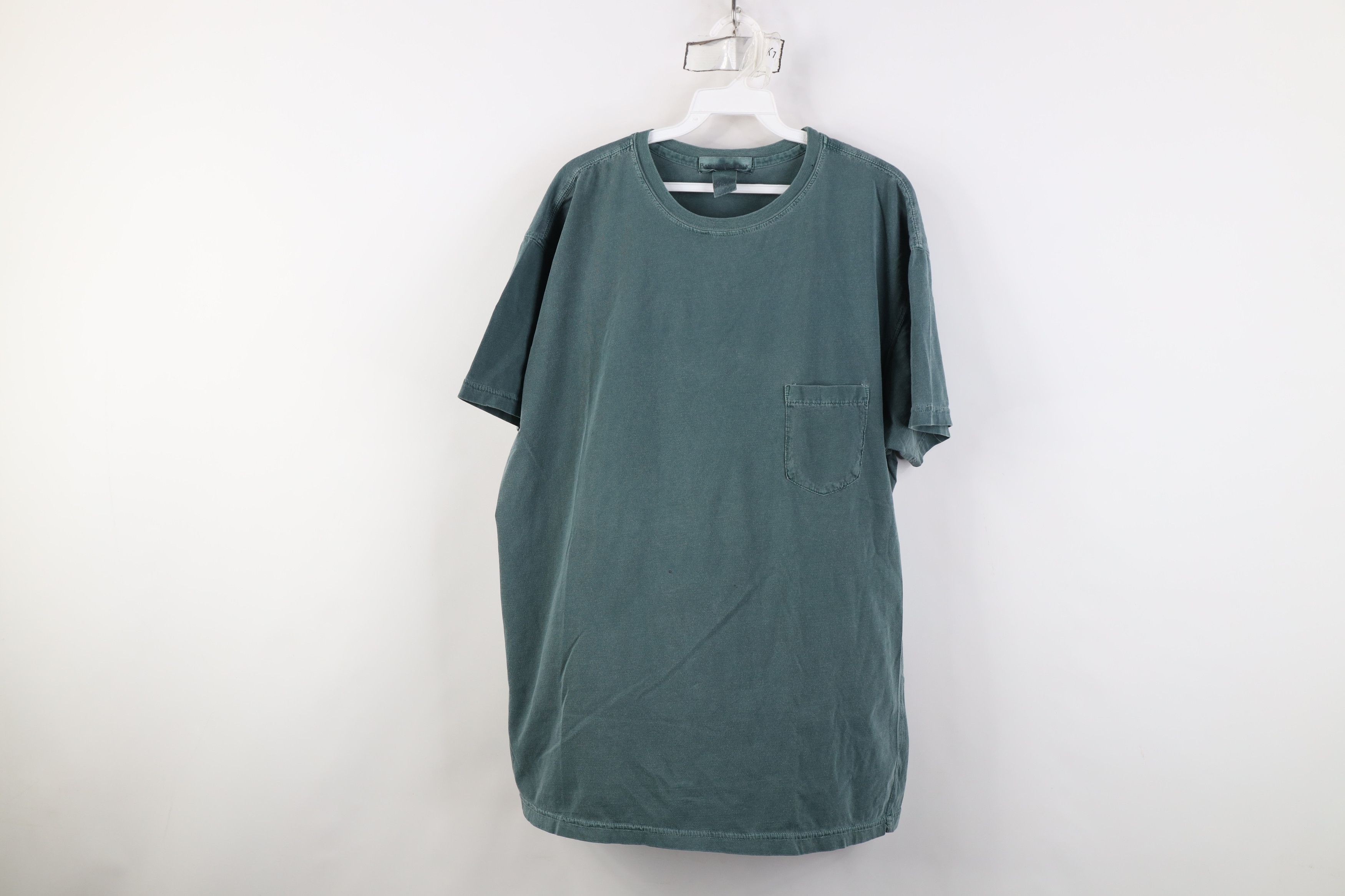 Banana Republic Vintage 90s Banana Republic Pigment Stonewash T-Shirt Green Size US L / EU 52-54 / 3 - 1 Thumbnail