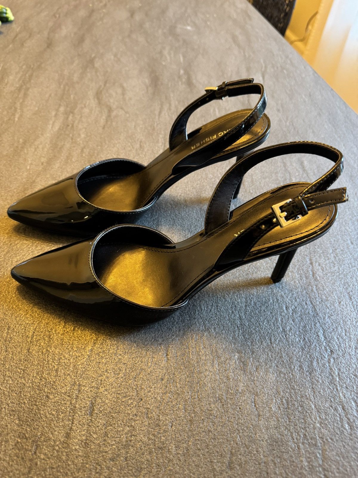 Marc Fisher Marc Fisher Women’s Davon4 Black Patent Heels Size US 9 / IT 39 - 2 Thumbnail