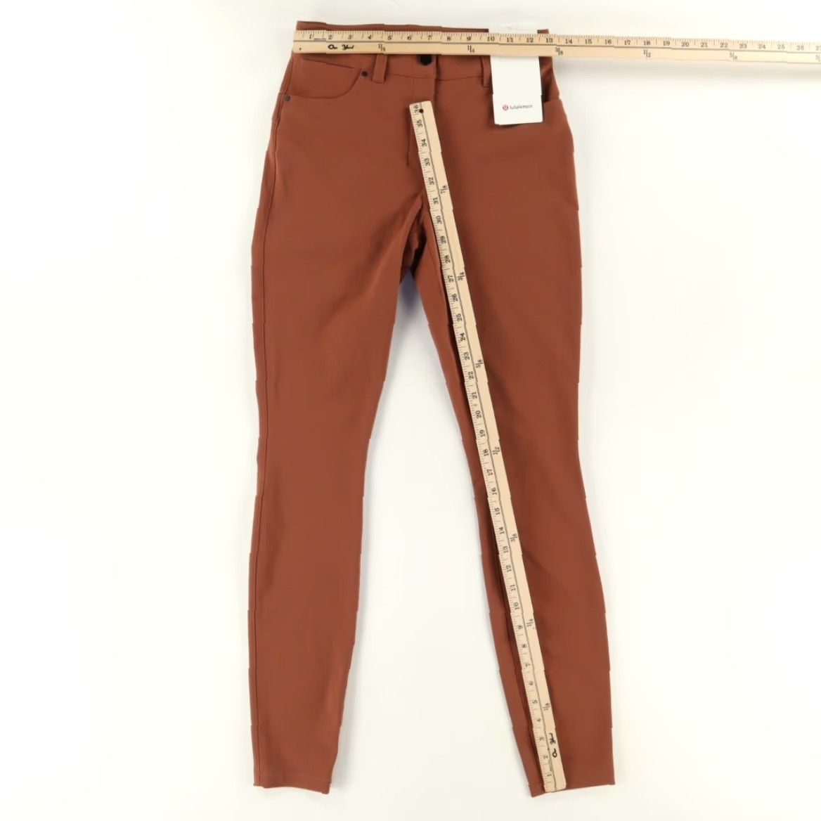 Lululemon Lululemon High Stretch City Sleek HR Nylon Woven Chino Pants Ancient Copper Women's 26 Size 26" / US 2 / IT 38 - 3 Thumbnail