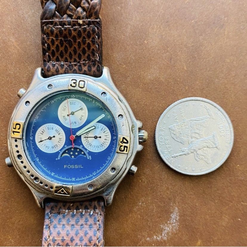 Fossil 1995 FOSSIL CHRONOGRAPH MOON PHASE WATCH BQ-8732 Size ONE SIZE - 6 Thumbnail